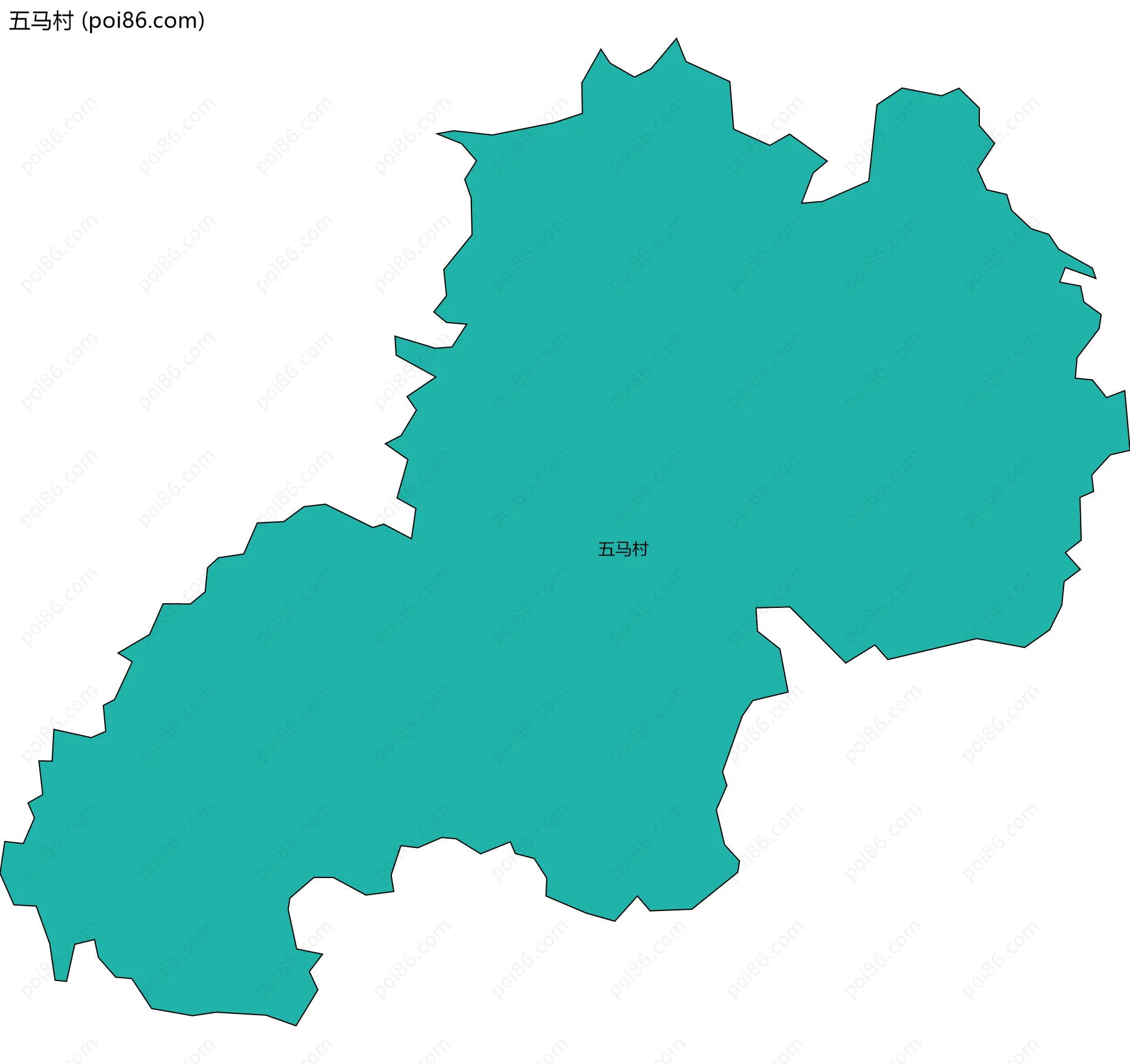 五马村边界地图