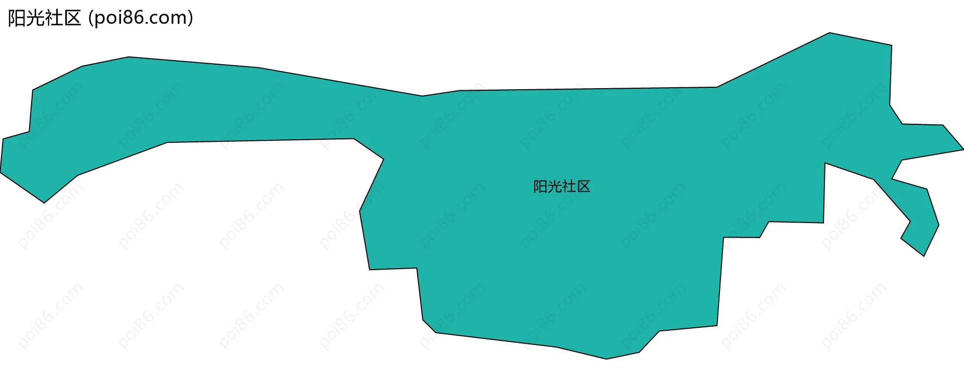 阳光社区边界地图