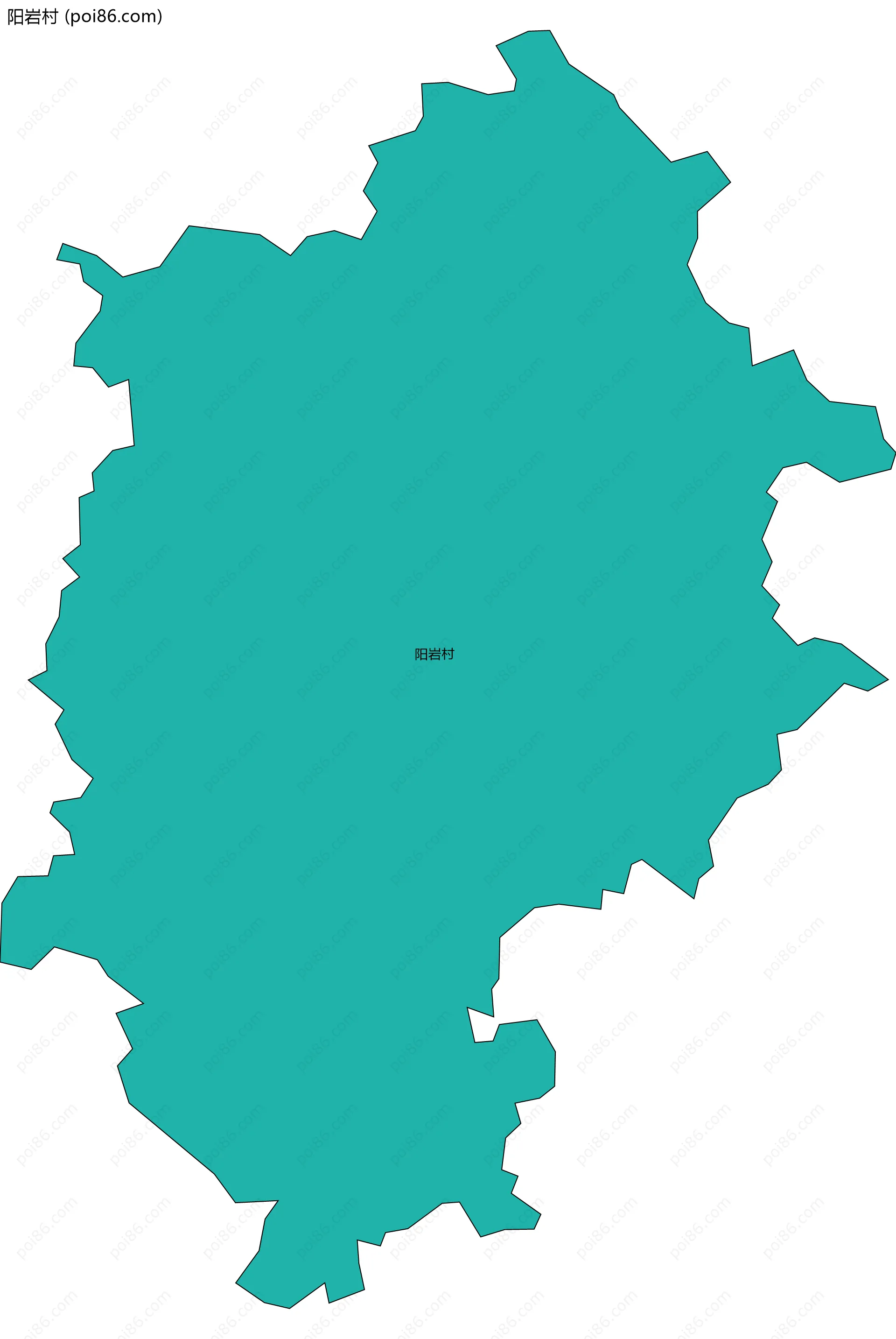 阳岩村边界地图