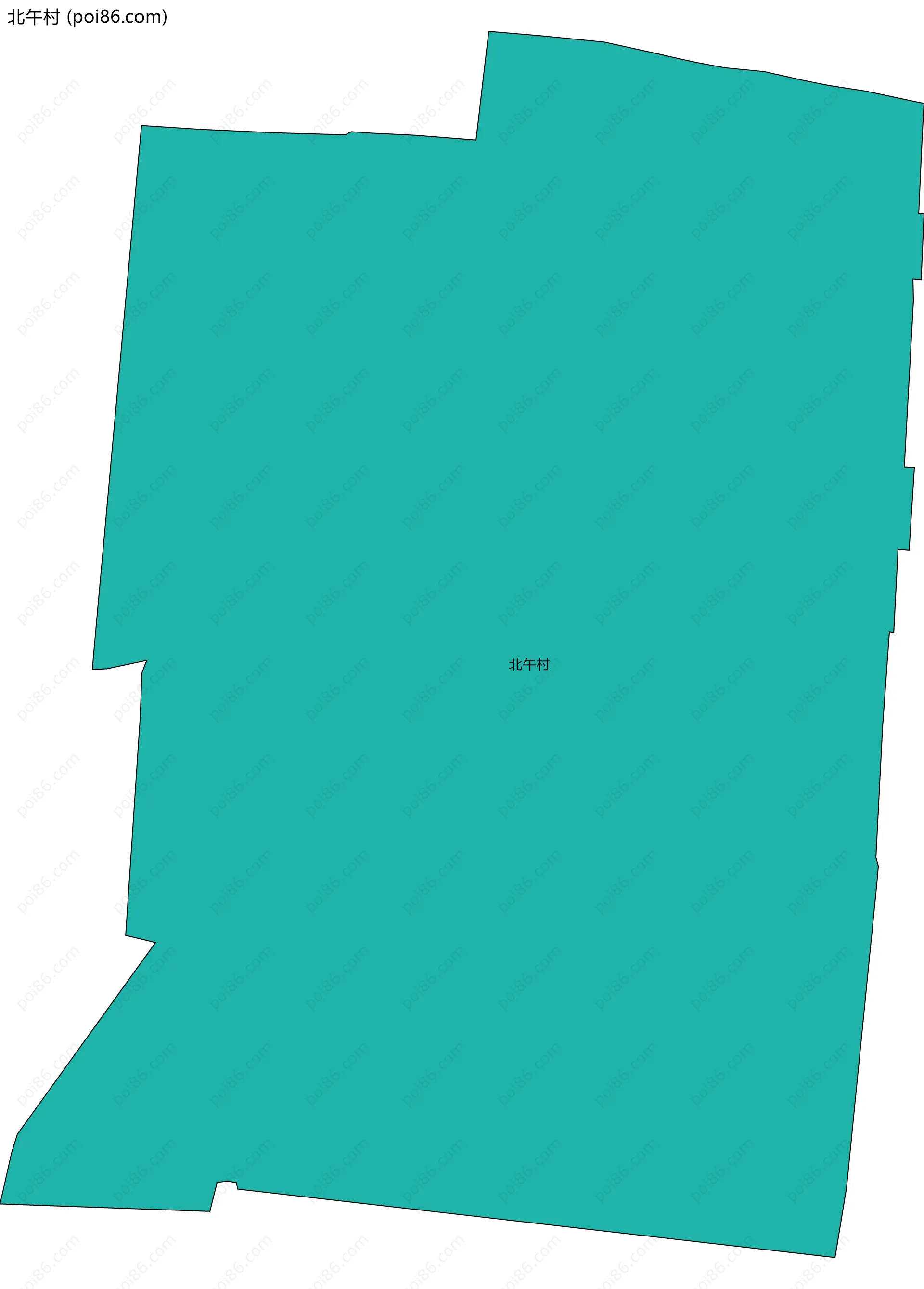 北午村边界地图