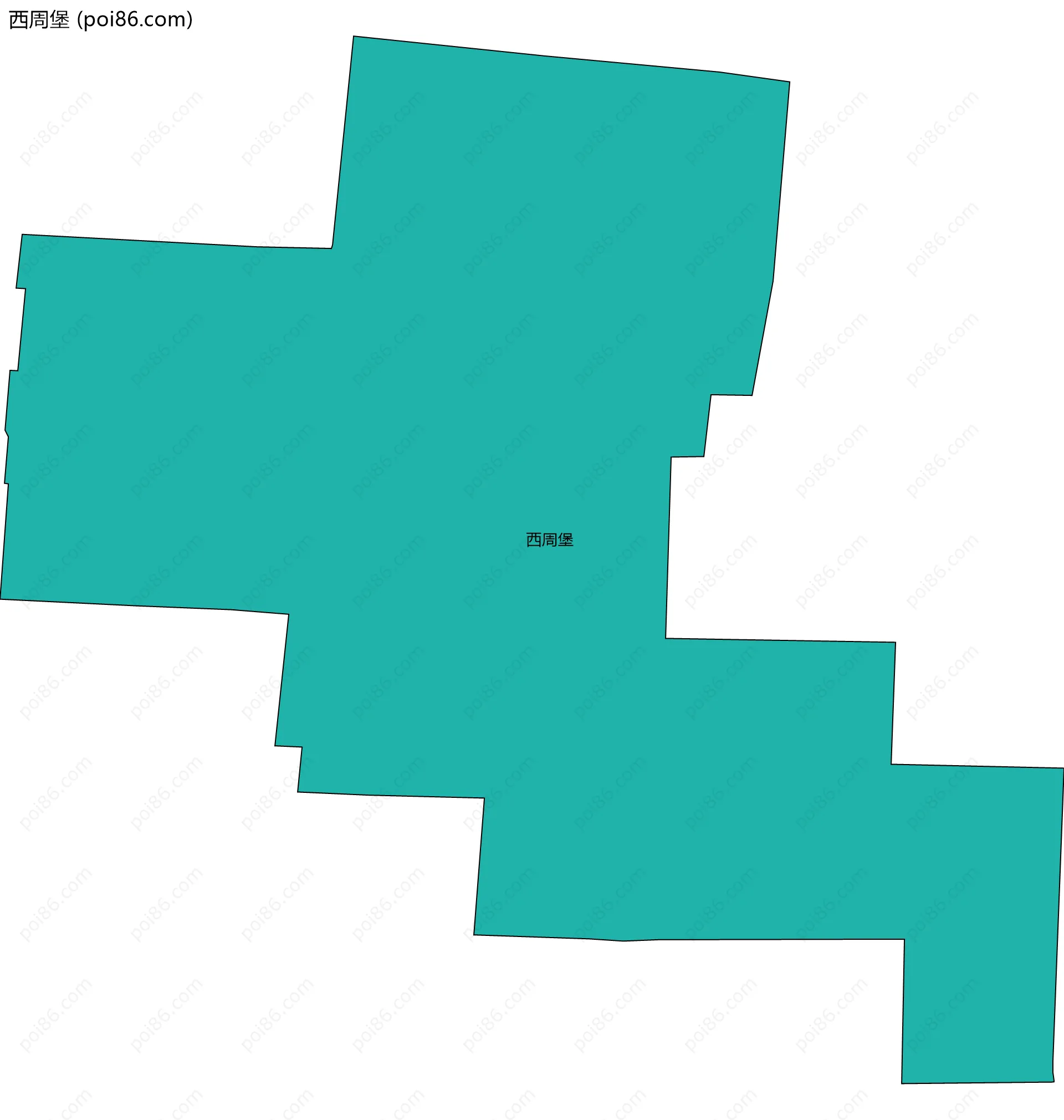 西周堡边界地图