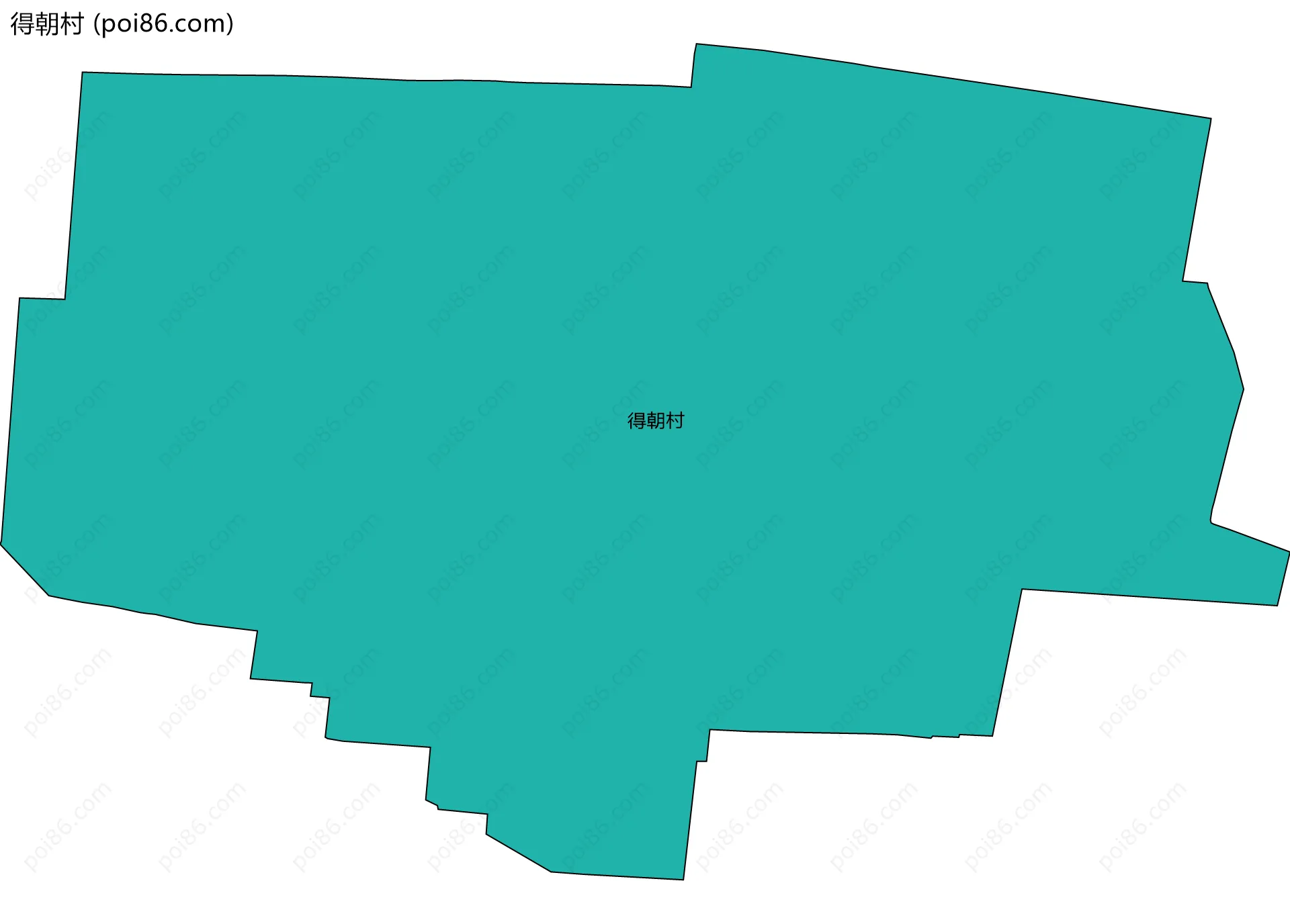 得朝村边界地图