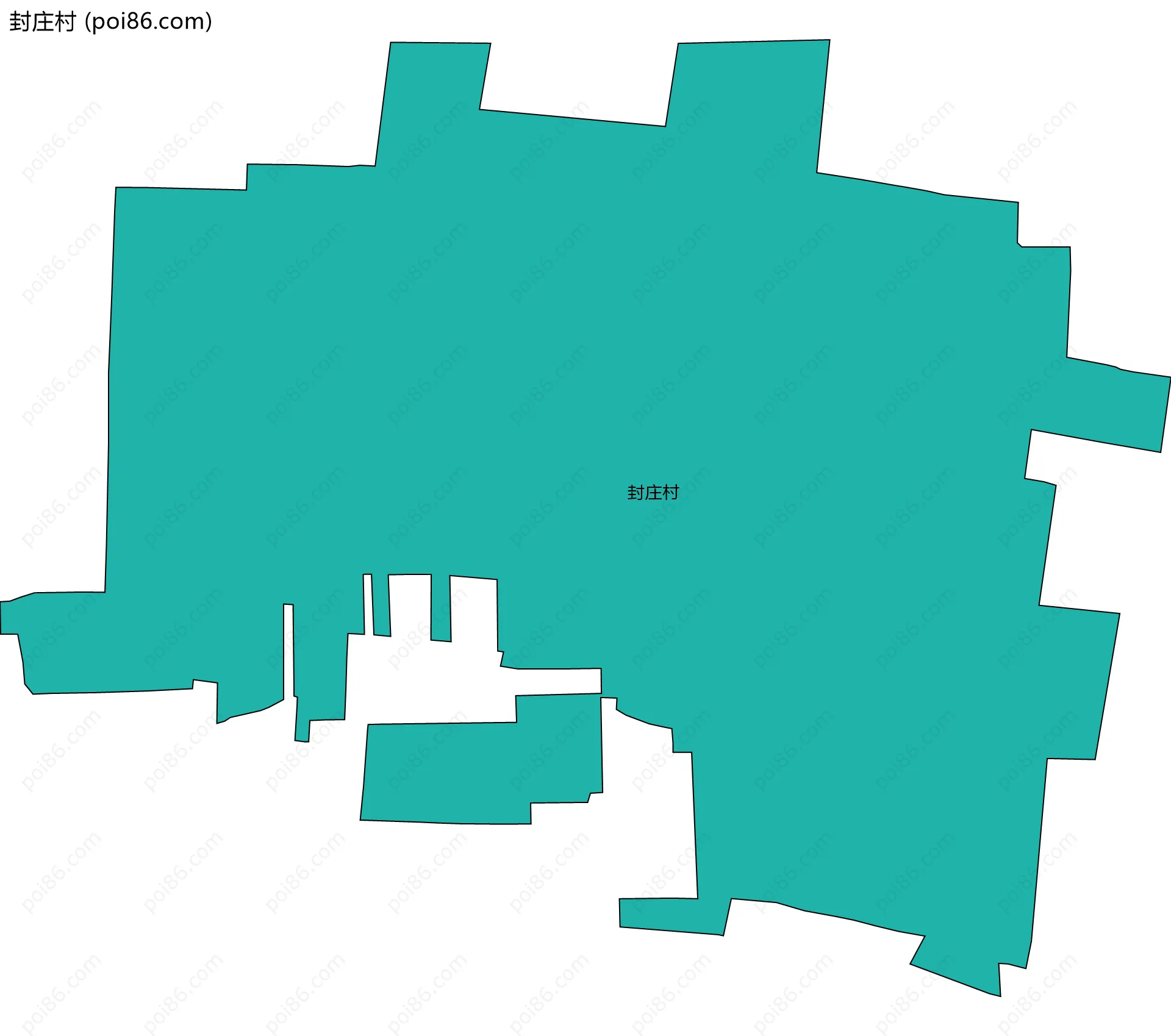 封庄村边界地图