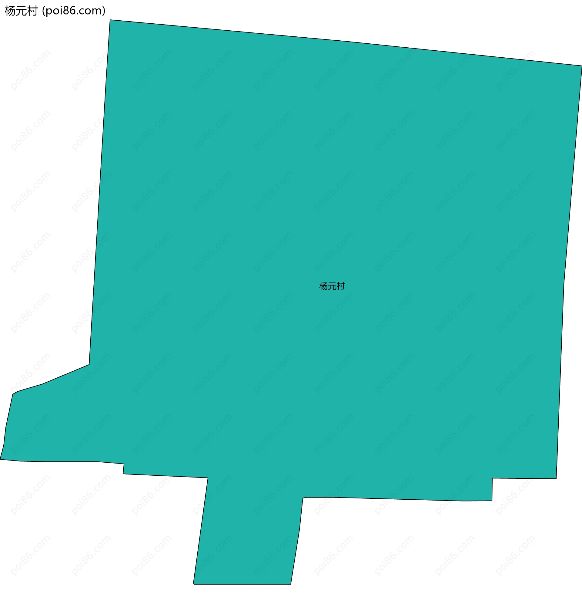 杨元村边界地图