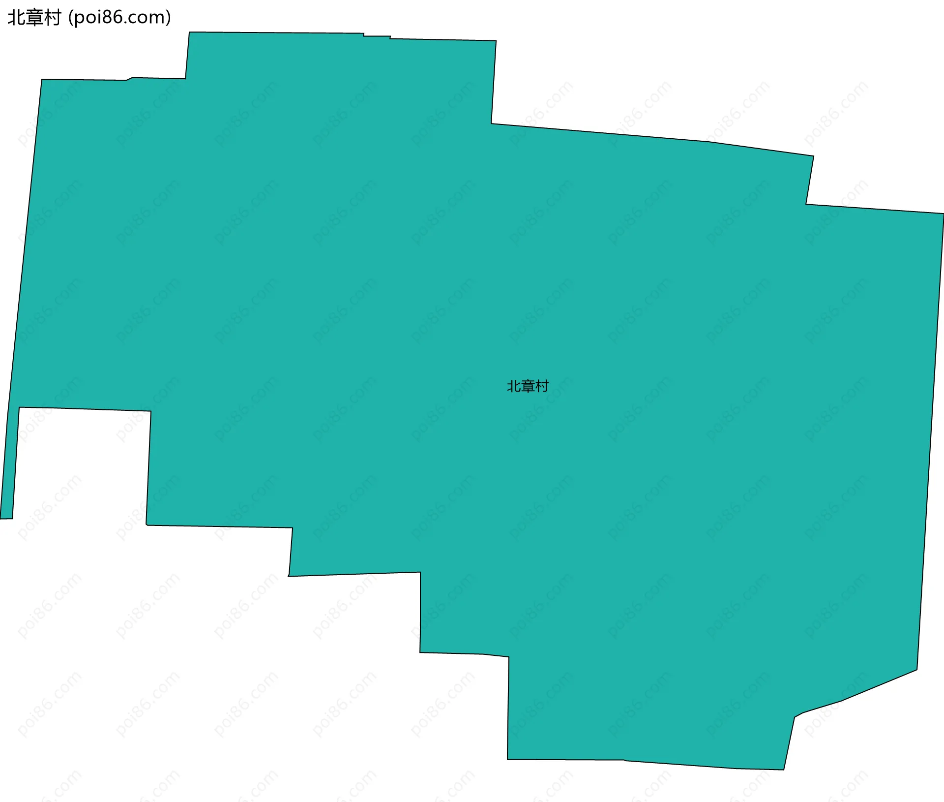 北章村边界地图
