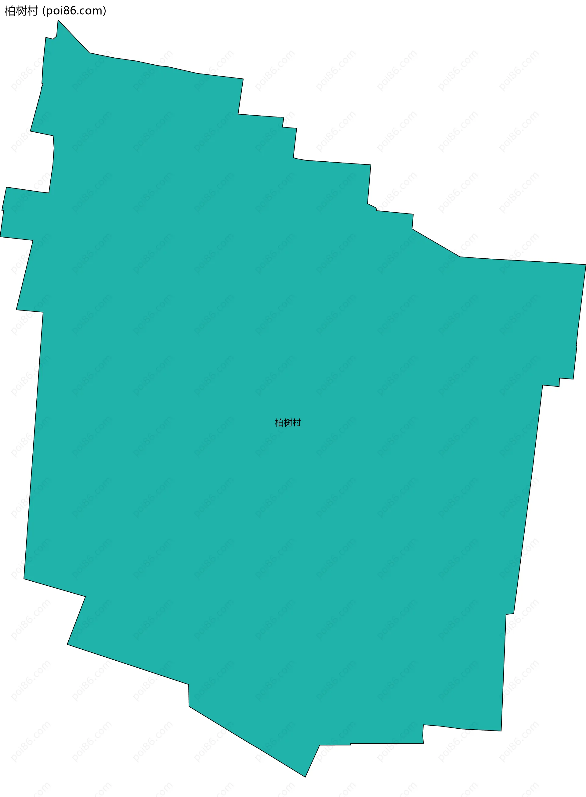 柏树村边界地图