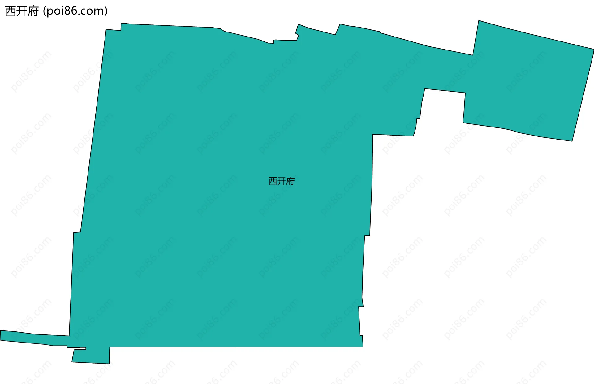 西开府边界地图