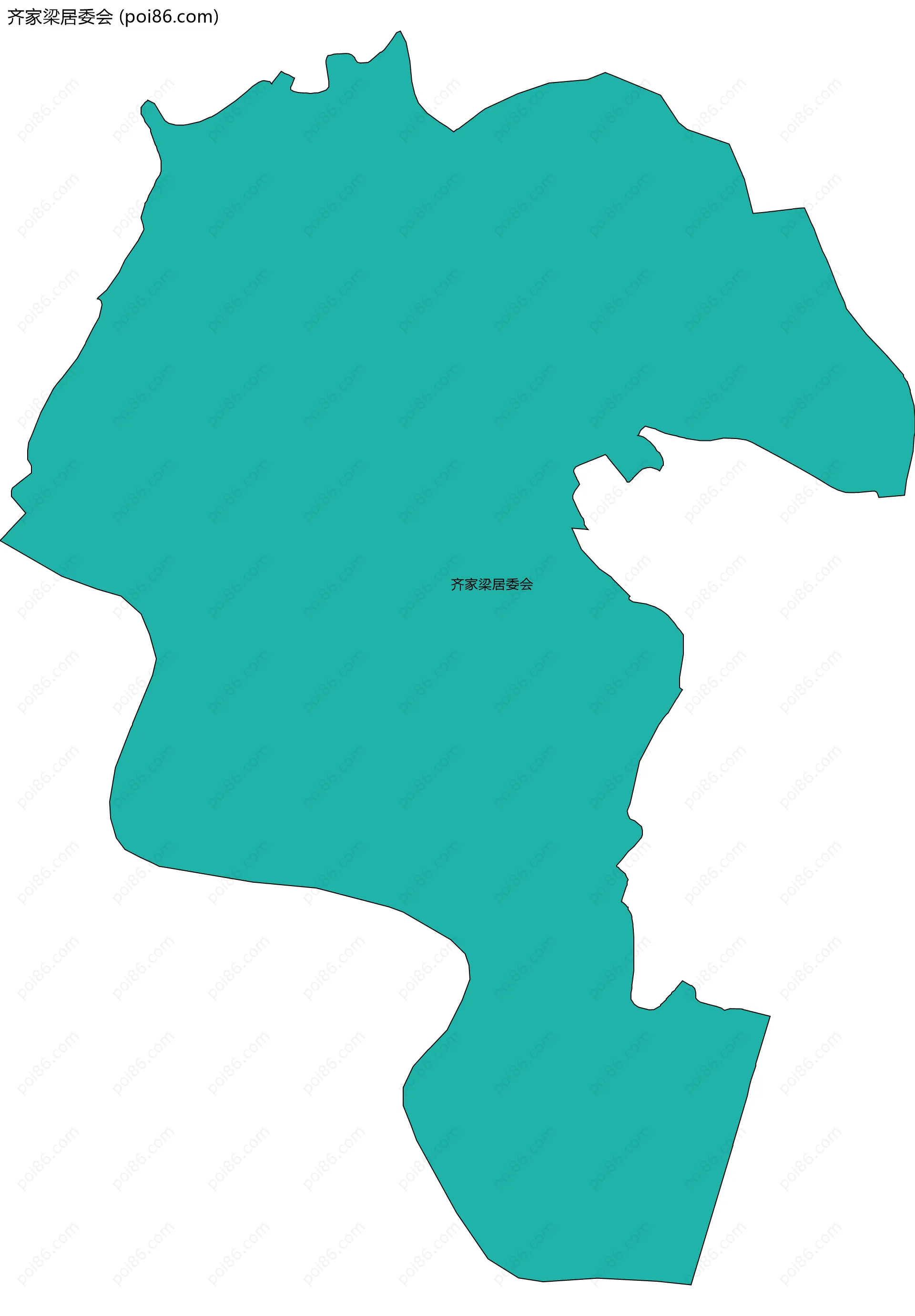 齐家梁居委会边界地图