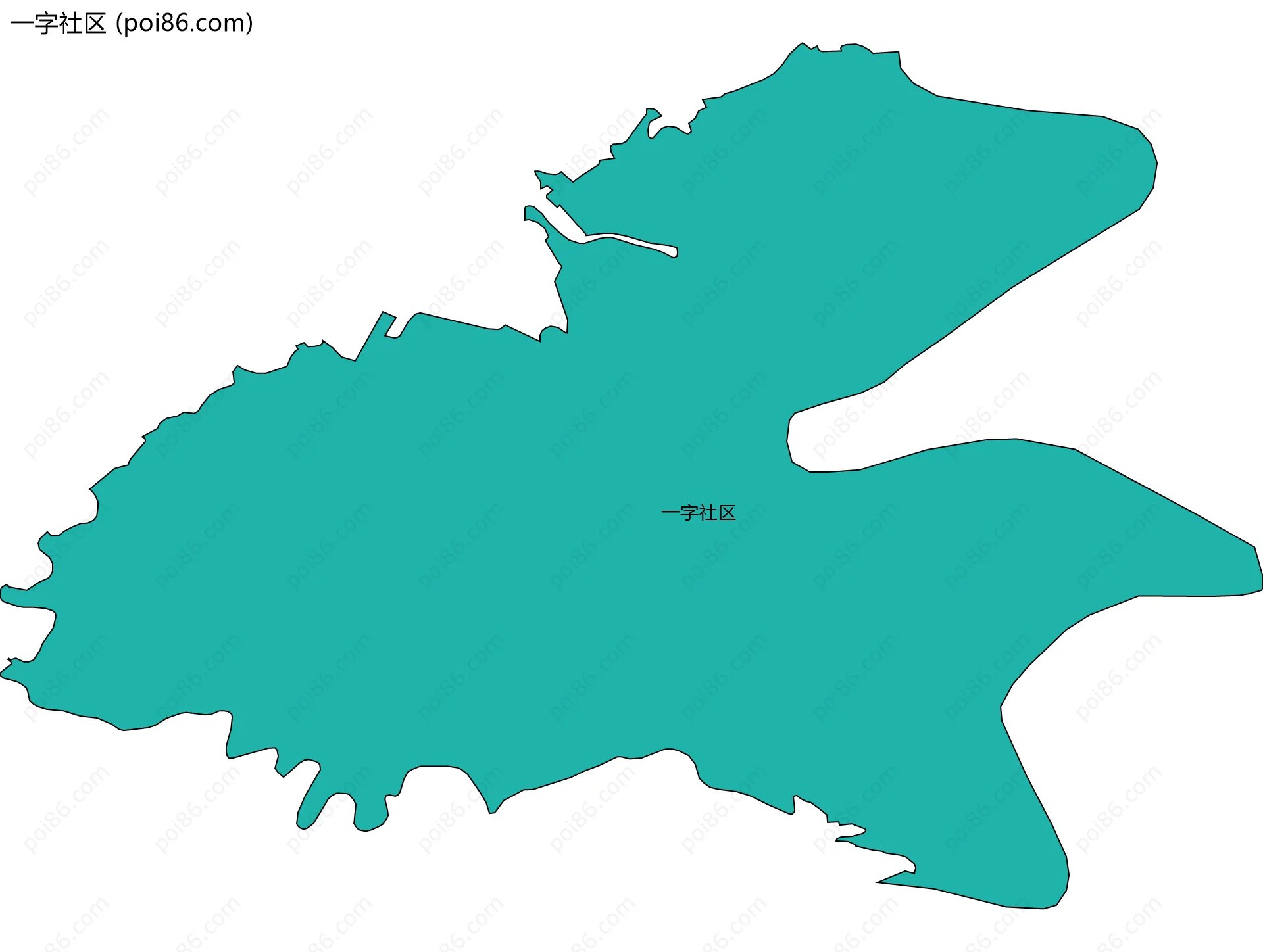 一字社区边界地图