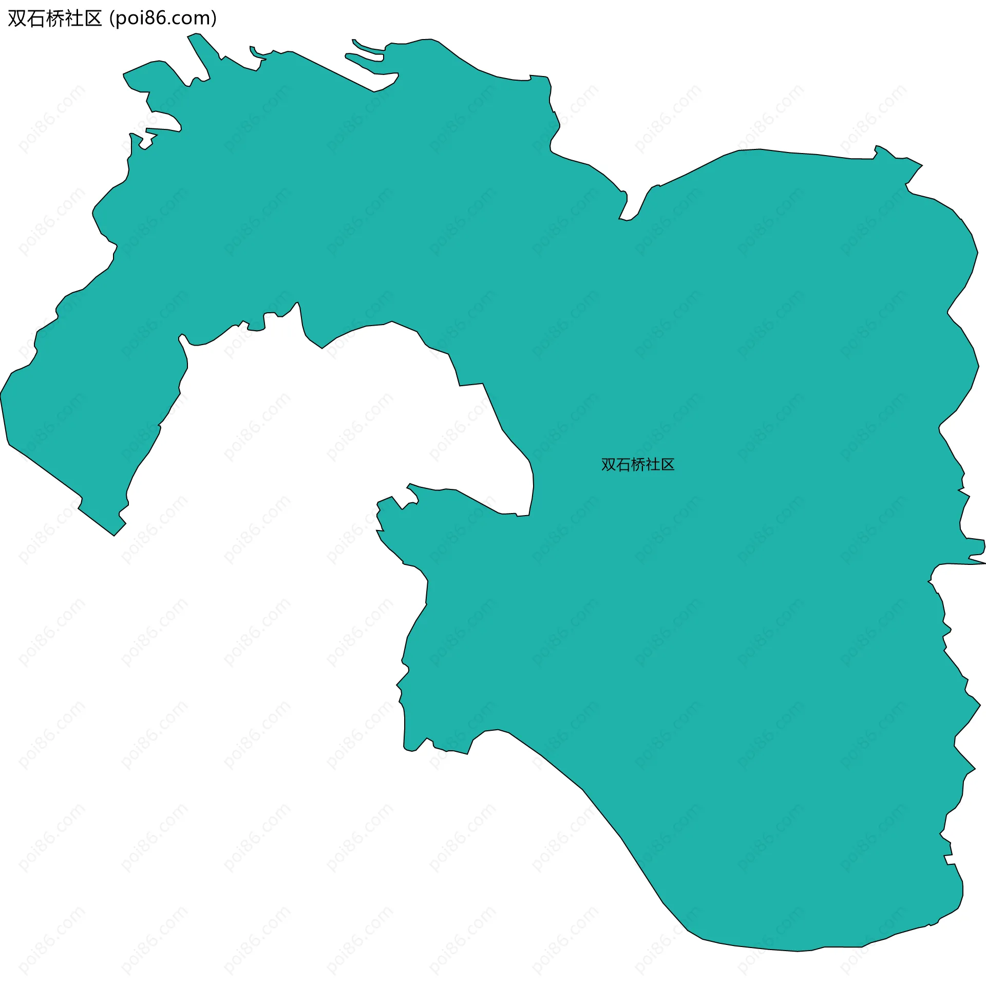 双石桥社区边界地图