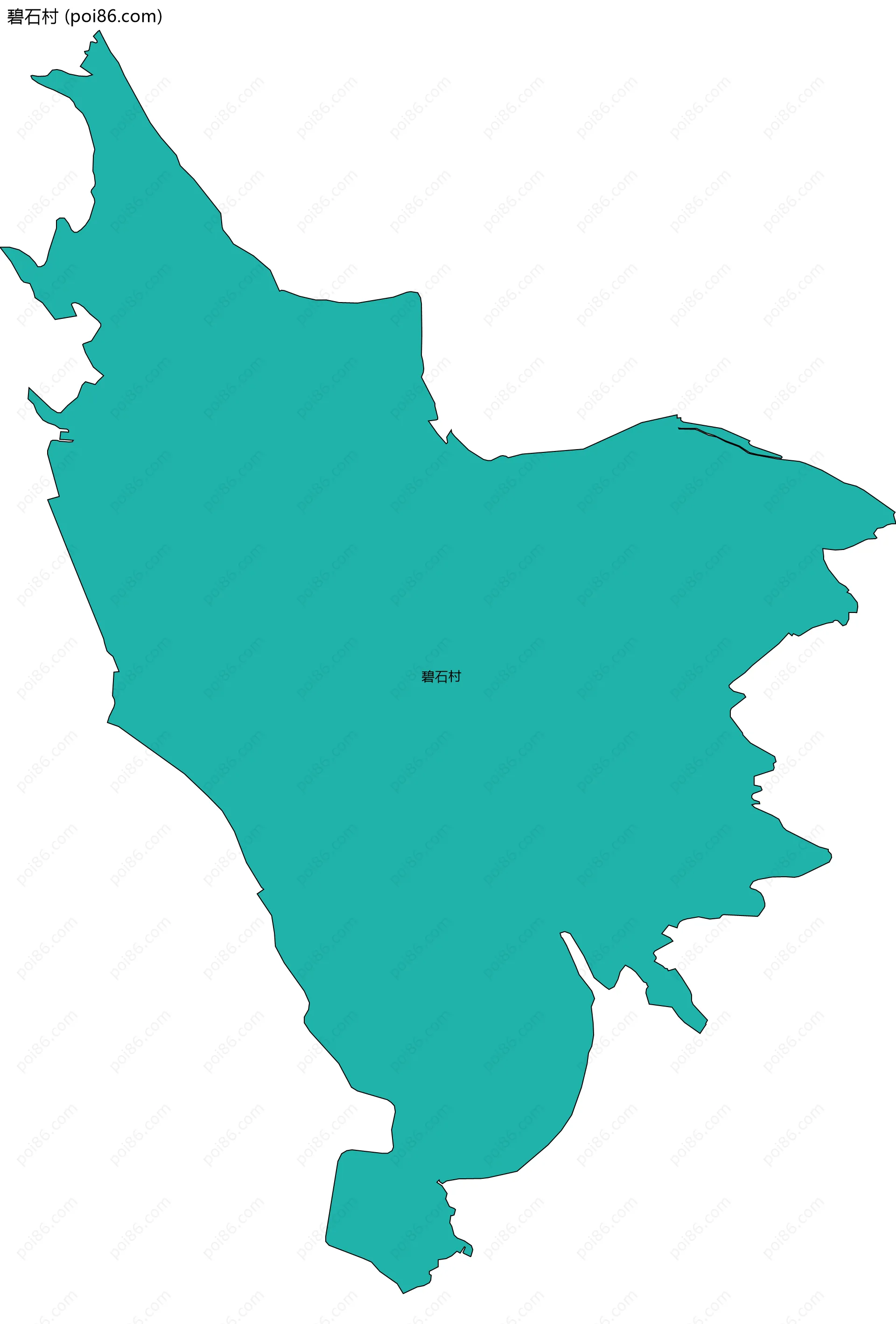 碧石村边界地图