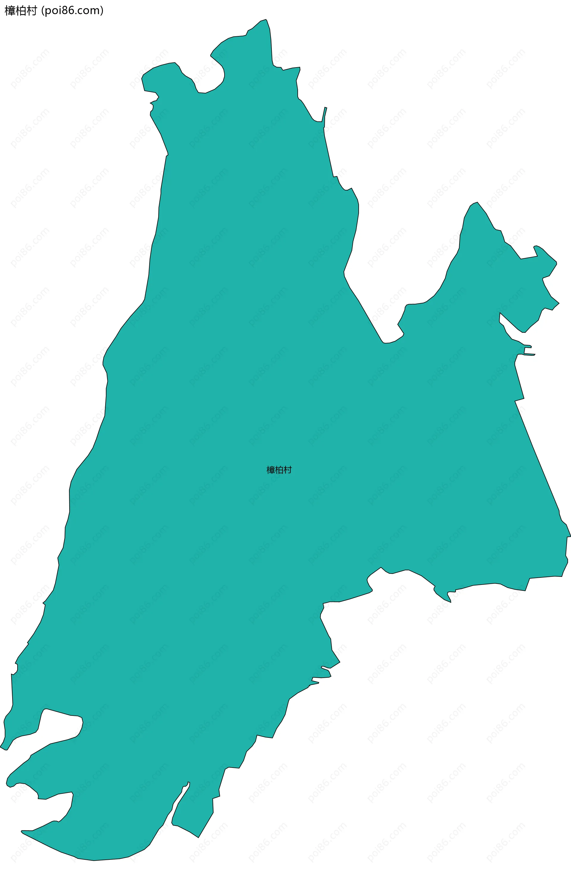 樟柏村边界地图