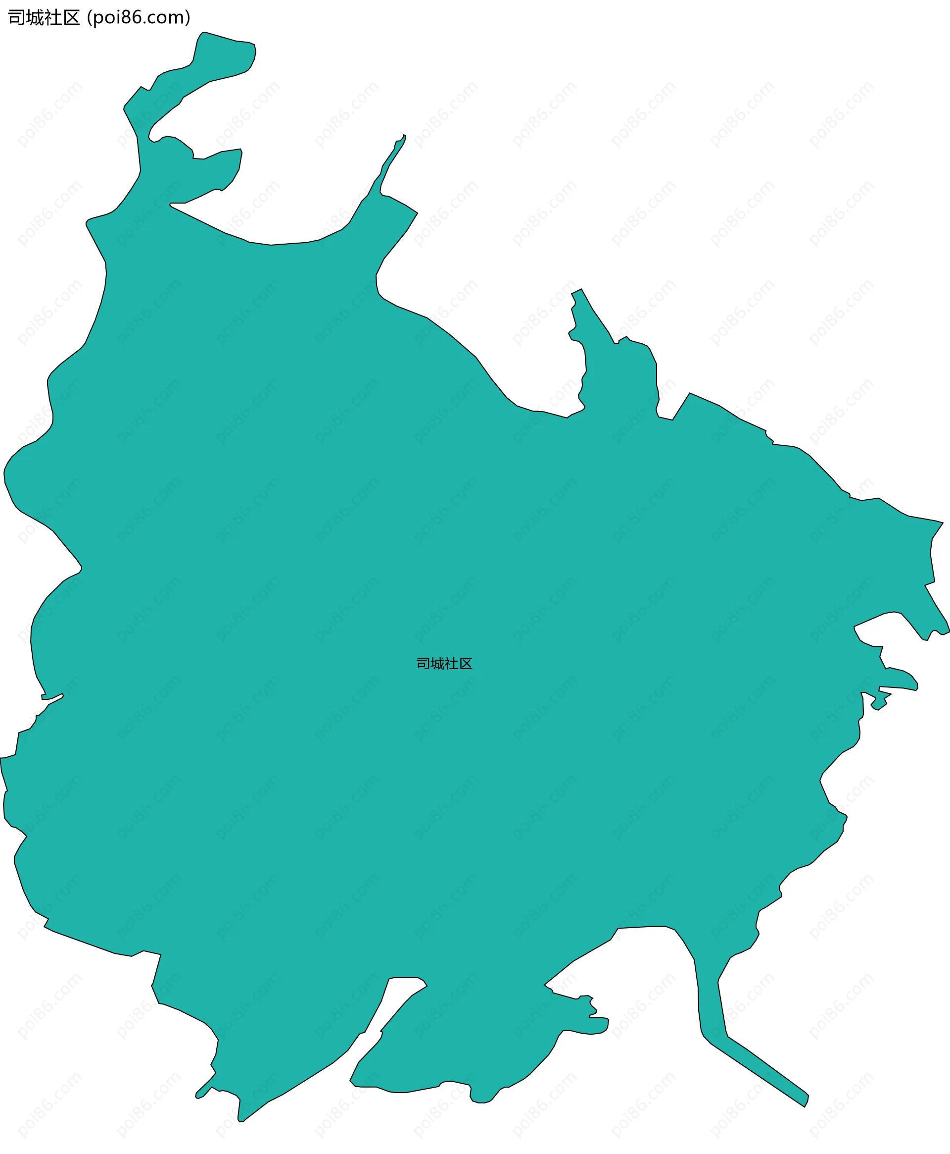 司城社区边界地图