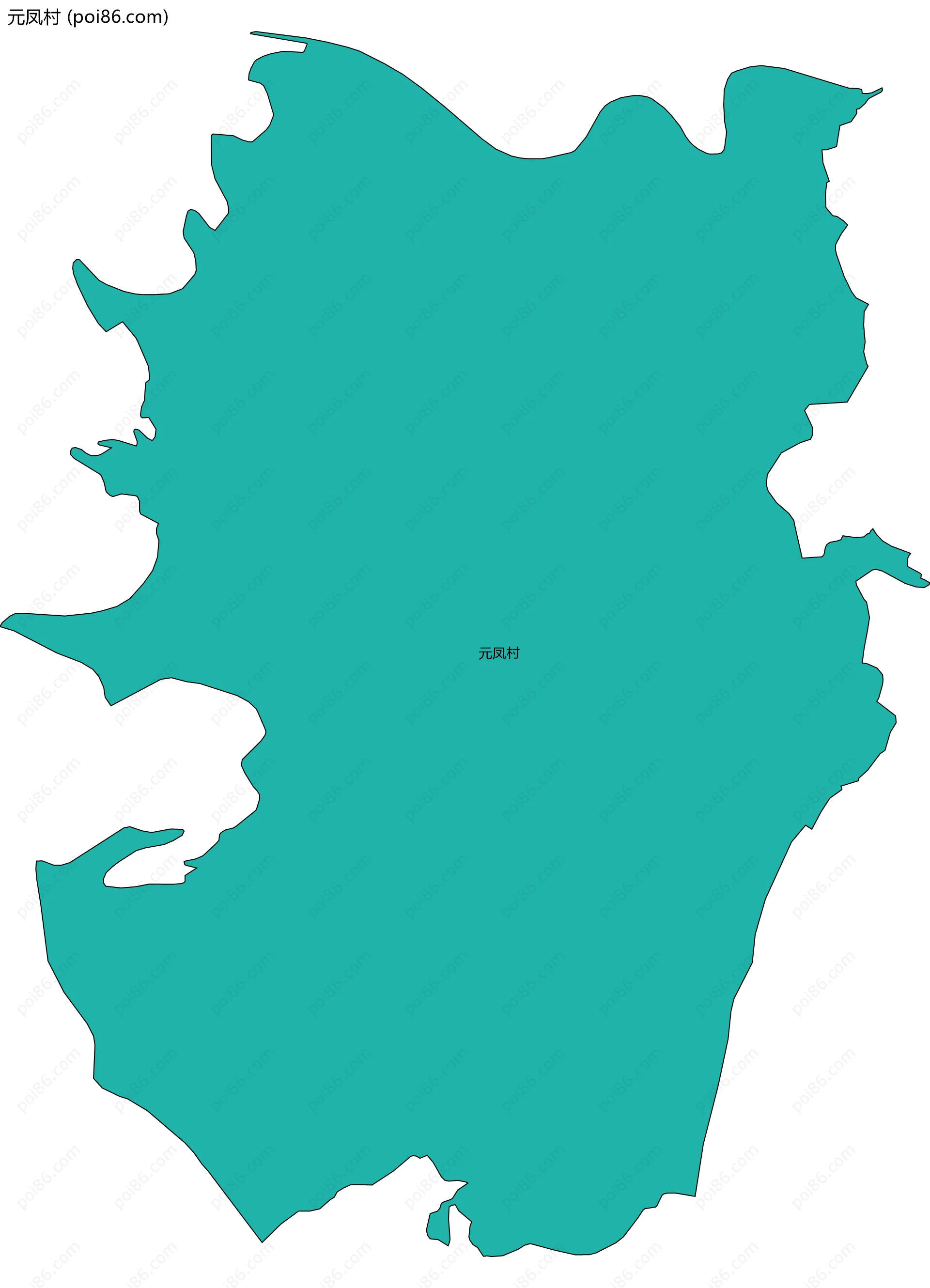 元凤村边界地图