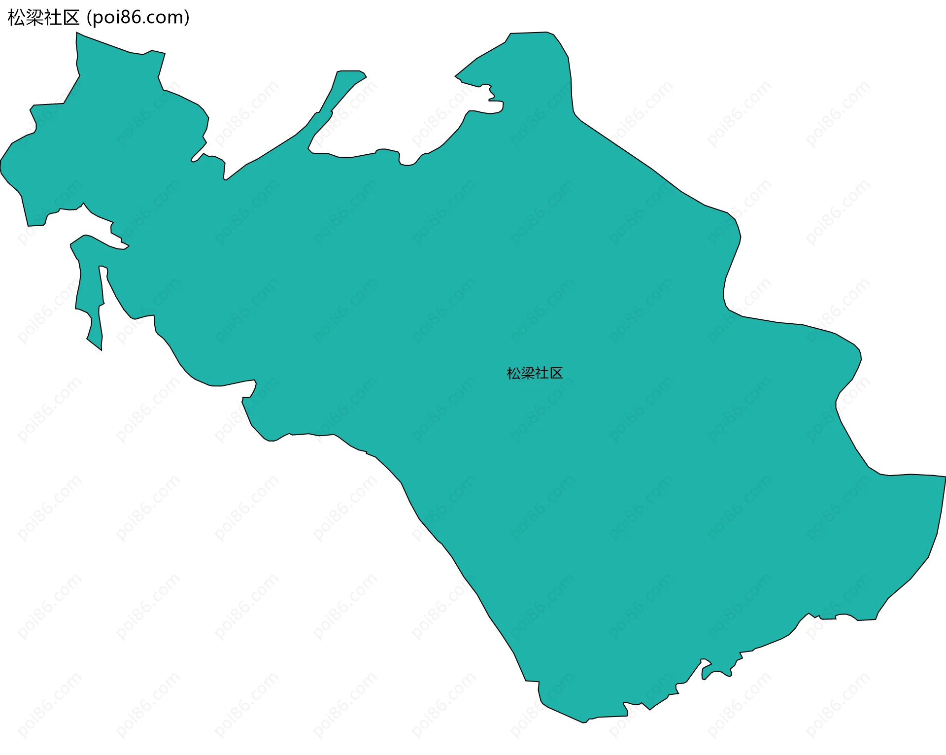 松梁社区边界地图