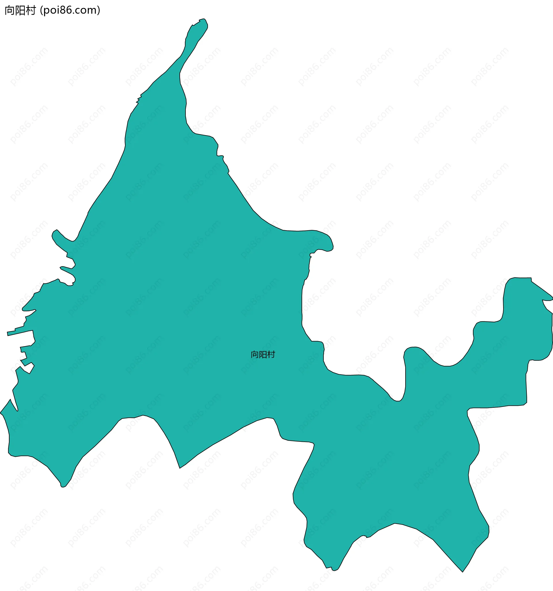 向阳村边界地图