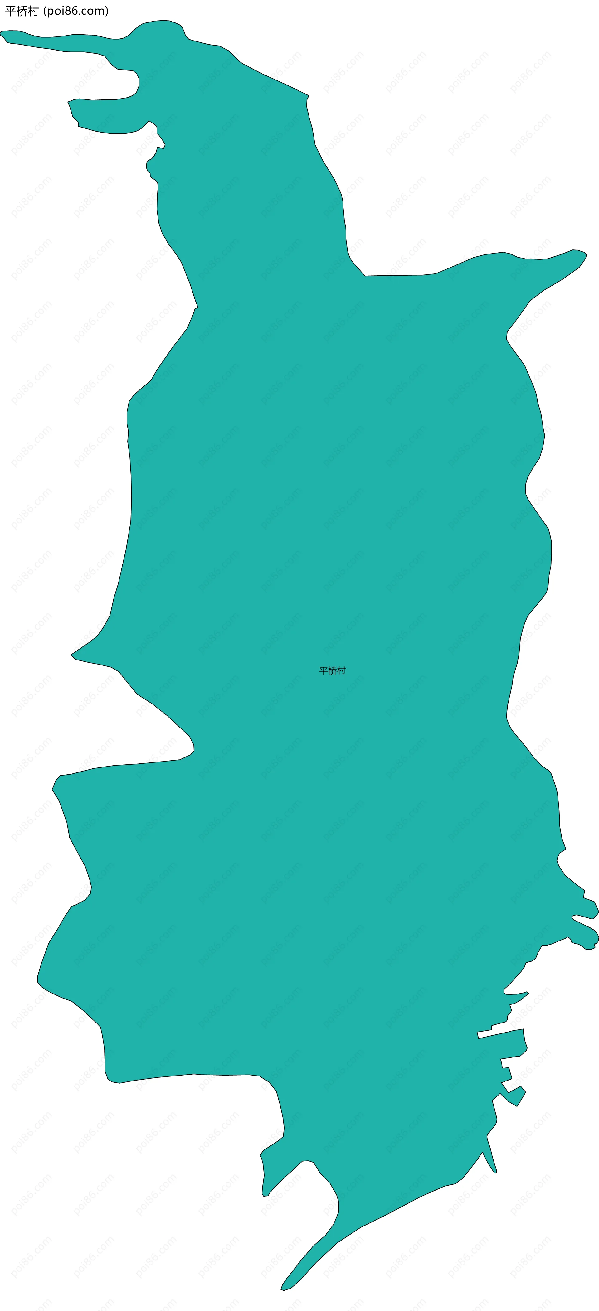 平桥村边界地图