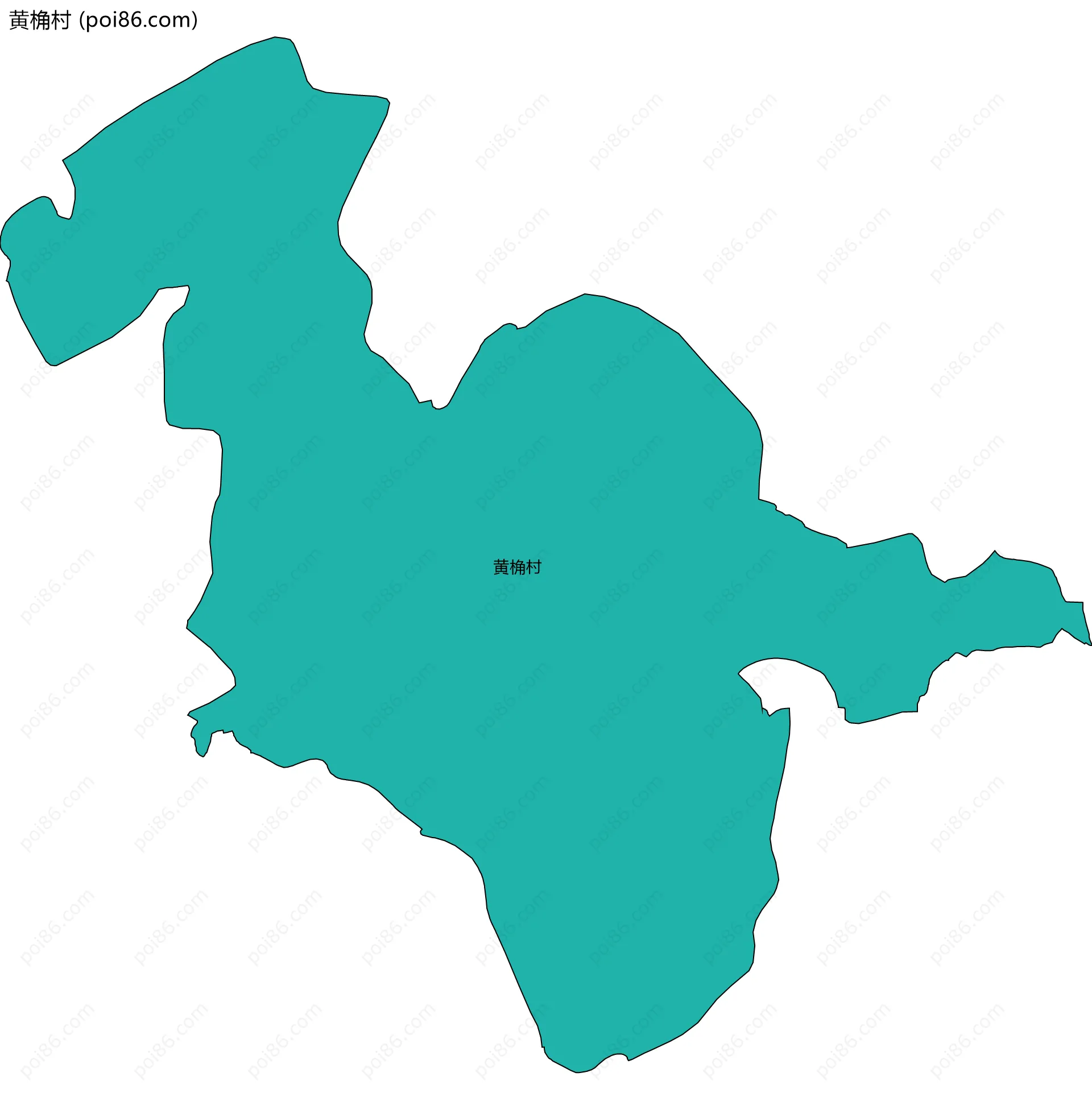 黄桷村边界地图