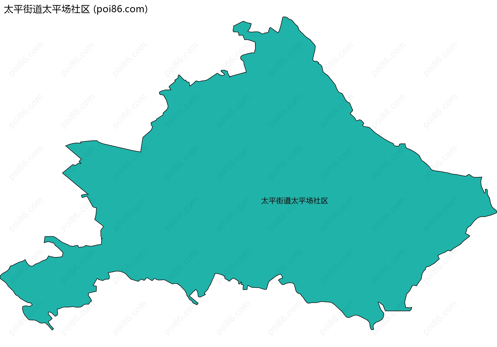 太平街道太平场社区边界地图