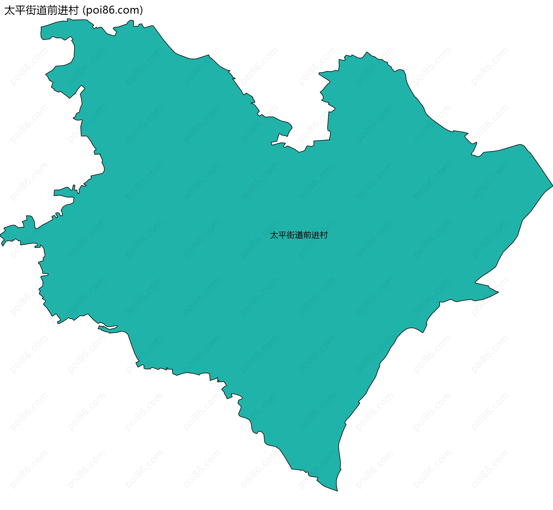 太平街道前进村边界地图