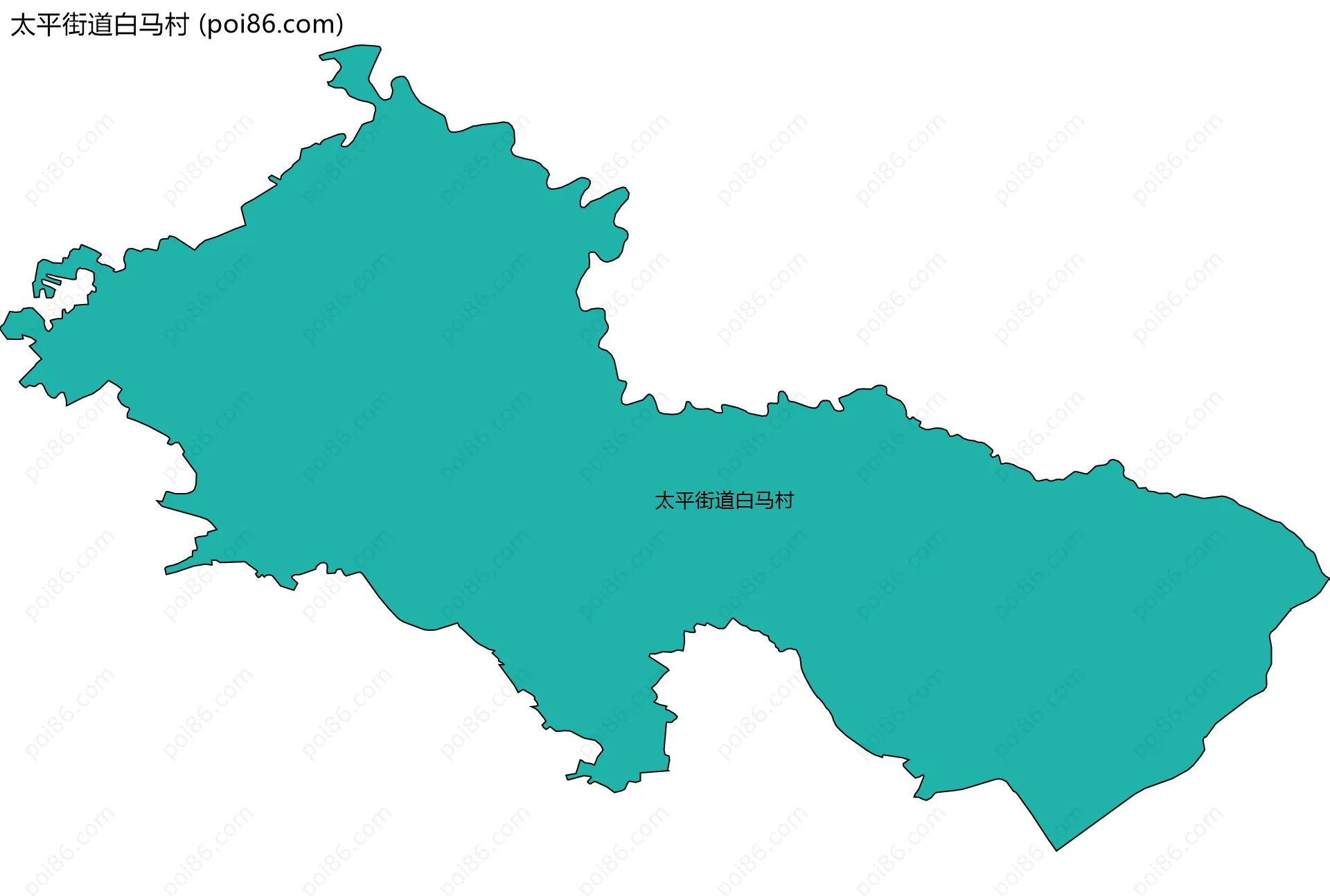 太平街道白马村边界地图