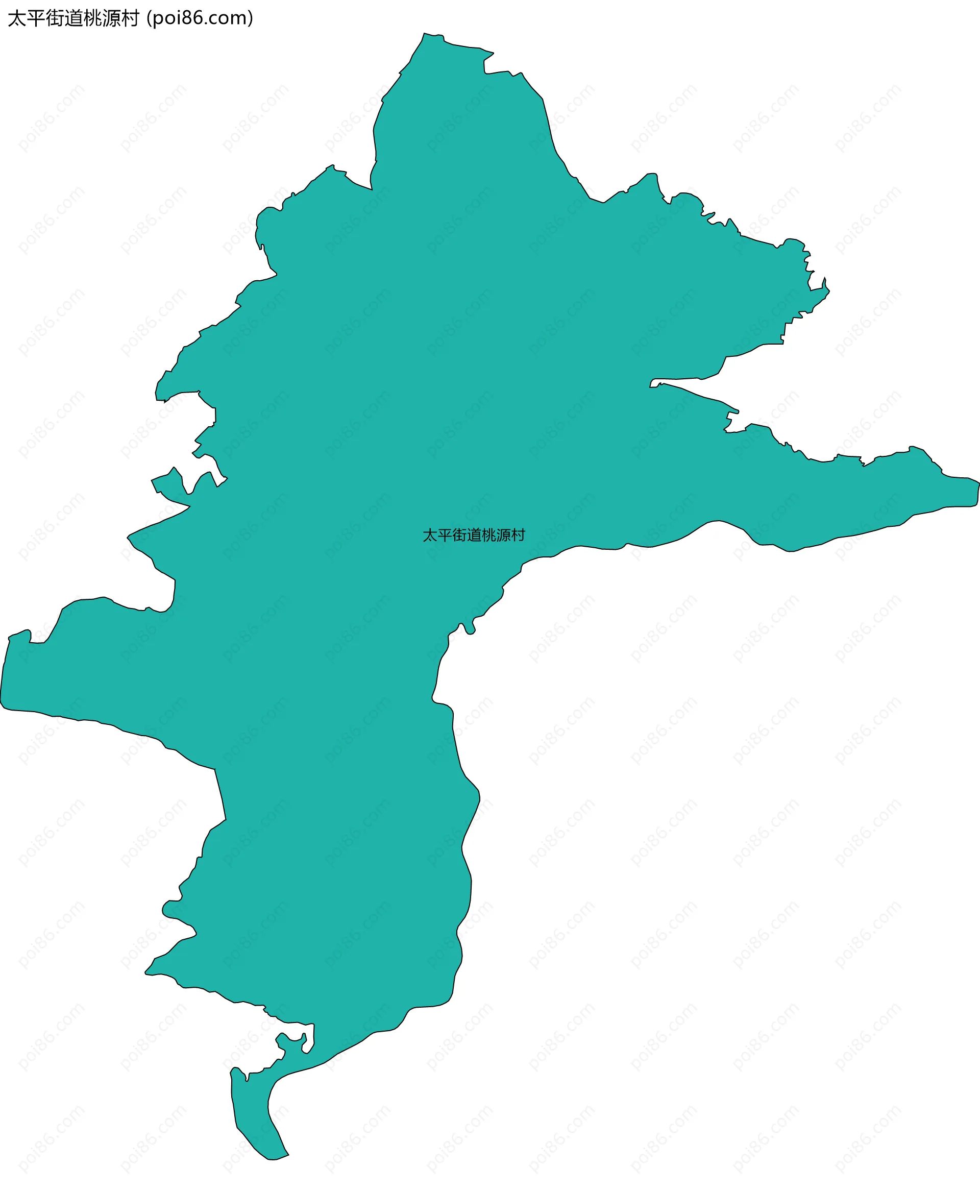 太平街道桃源村边界地图