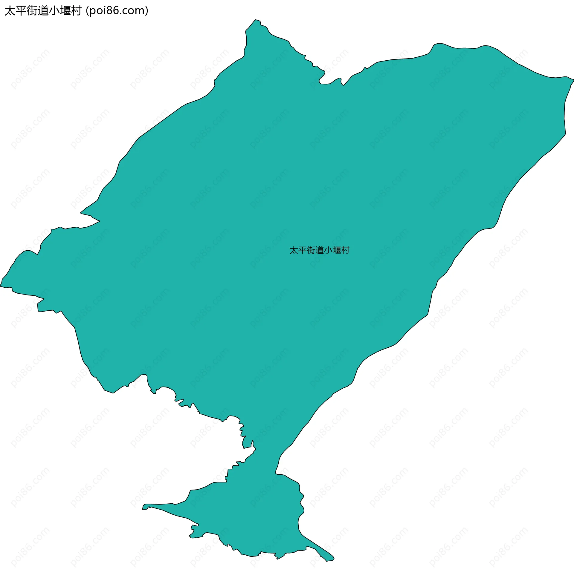 太平街道小堰村边界地图