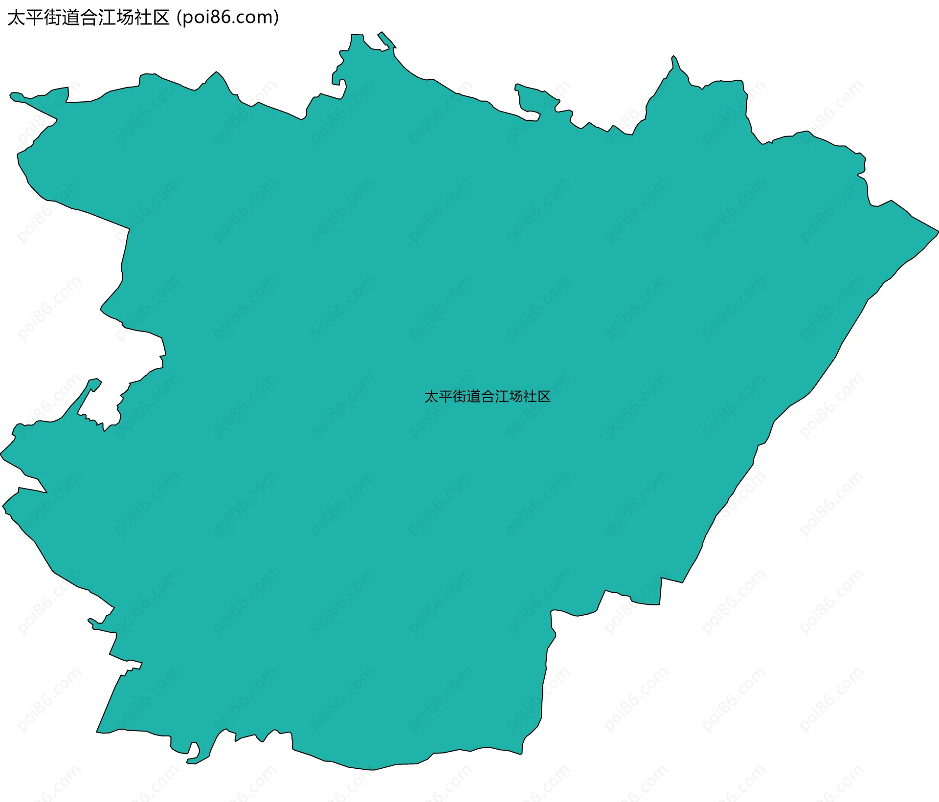 太平街道合江场社区边界地图