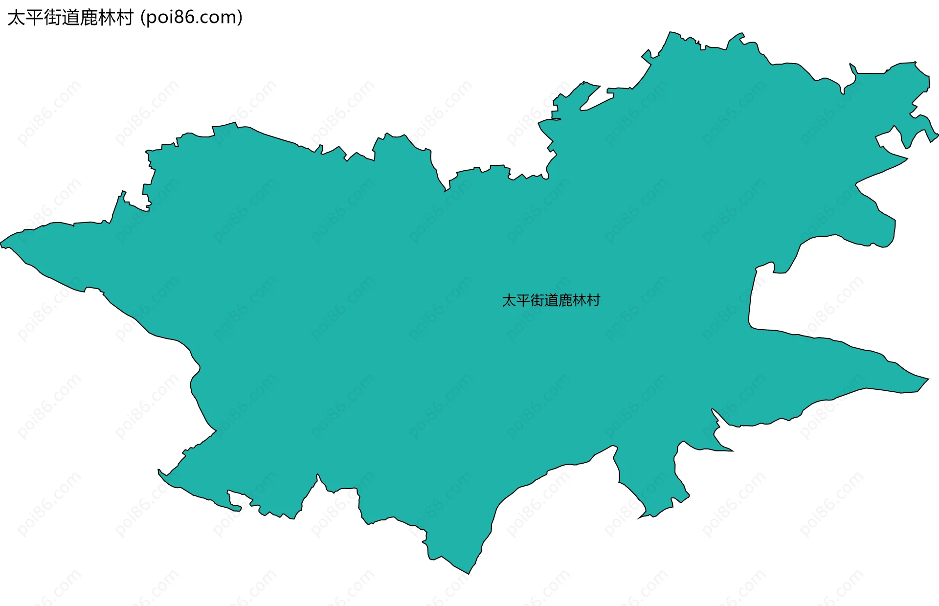 太平街道鹿林村边界地图