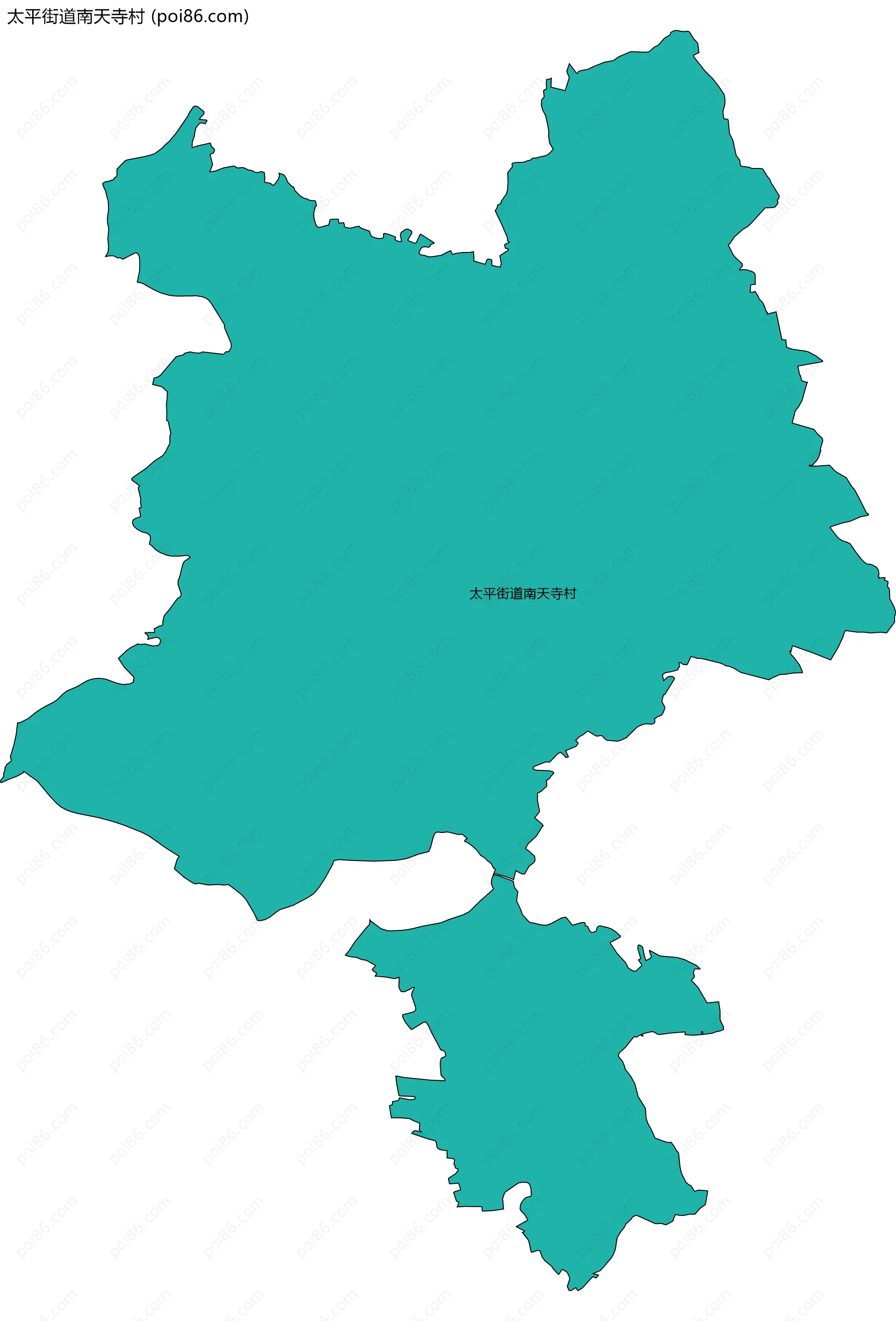 太平街道南天寺村边界地图