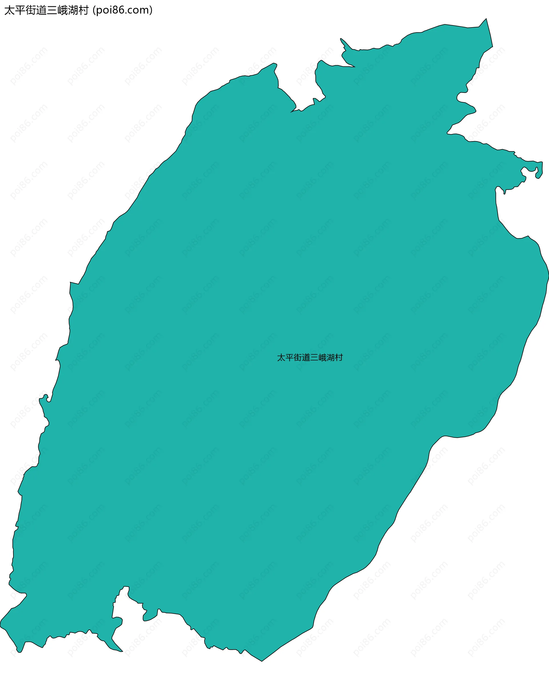 太平街道三峨湖村边界地图