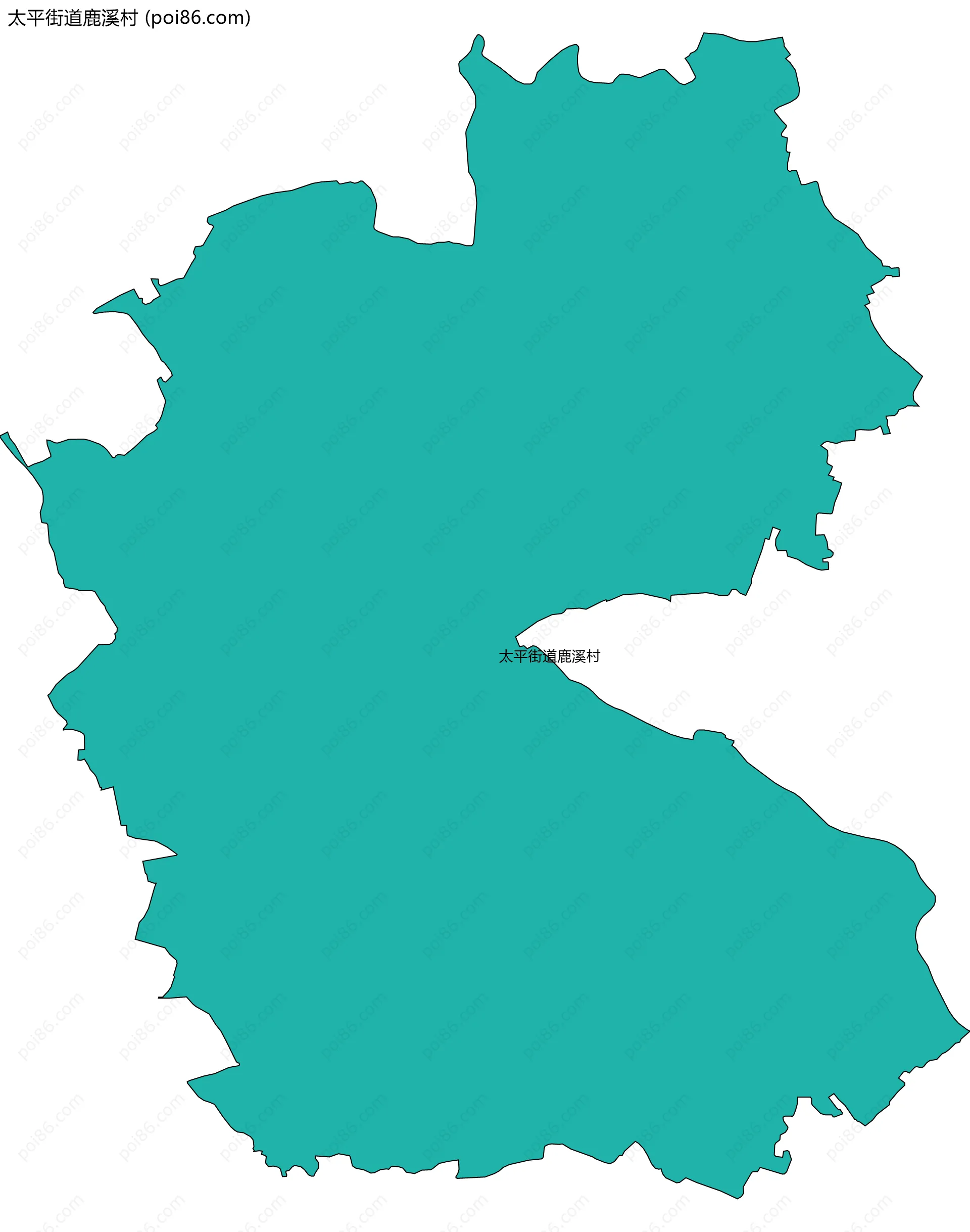 太平街道鹿溪村边界地图