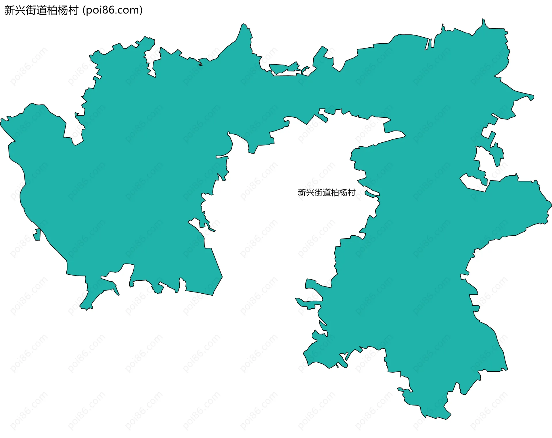 新兴街道柏杨村边界地图