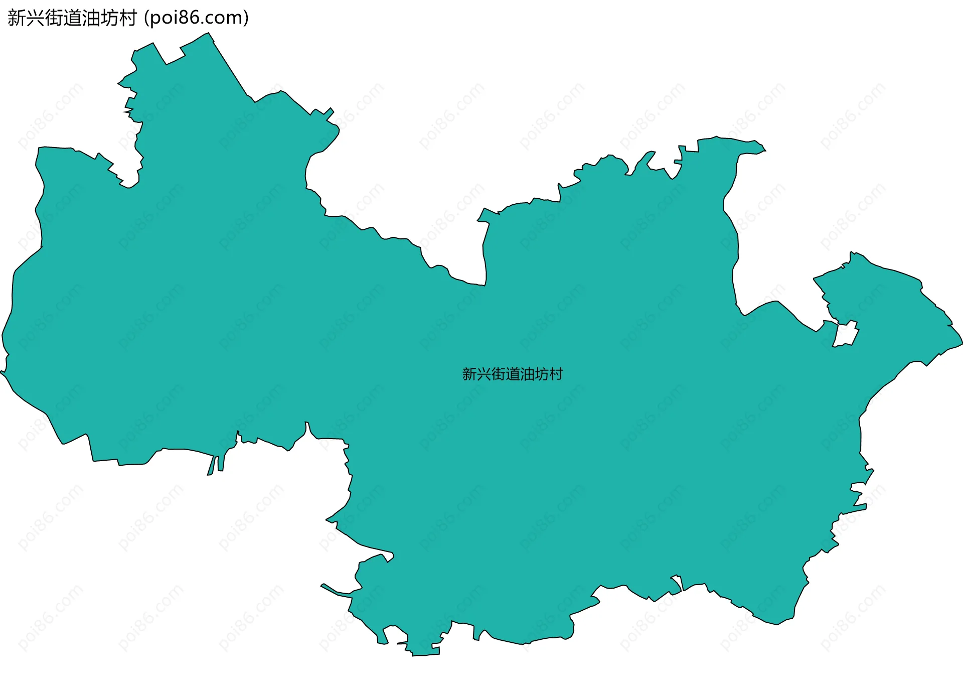 新兴街道油坊村边界地图