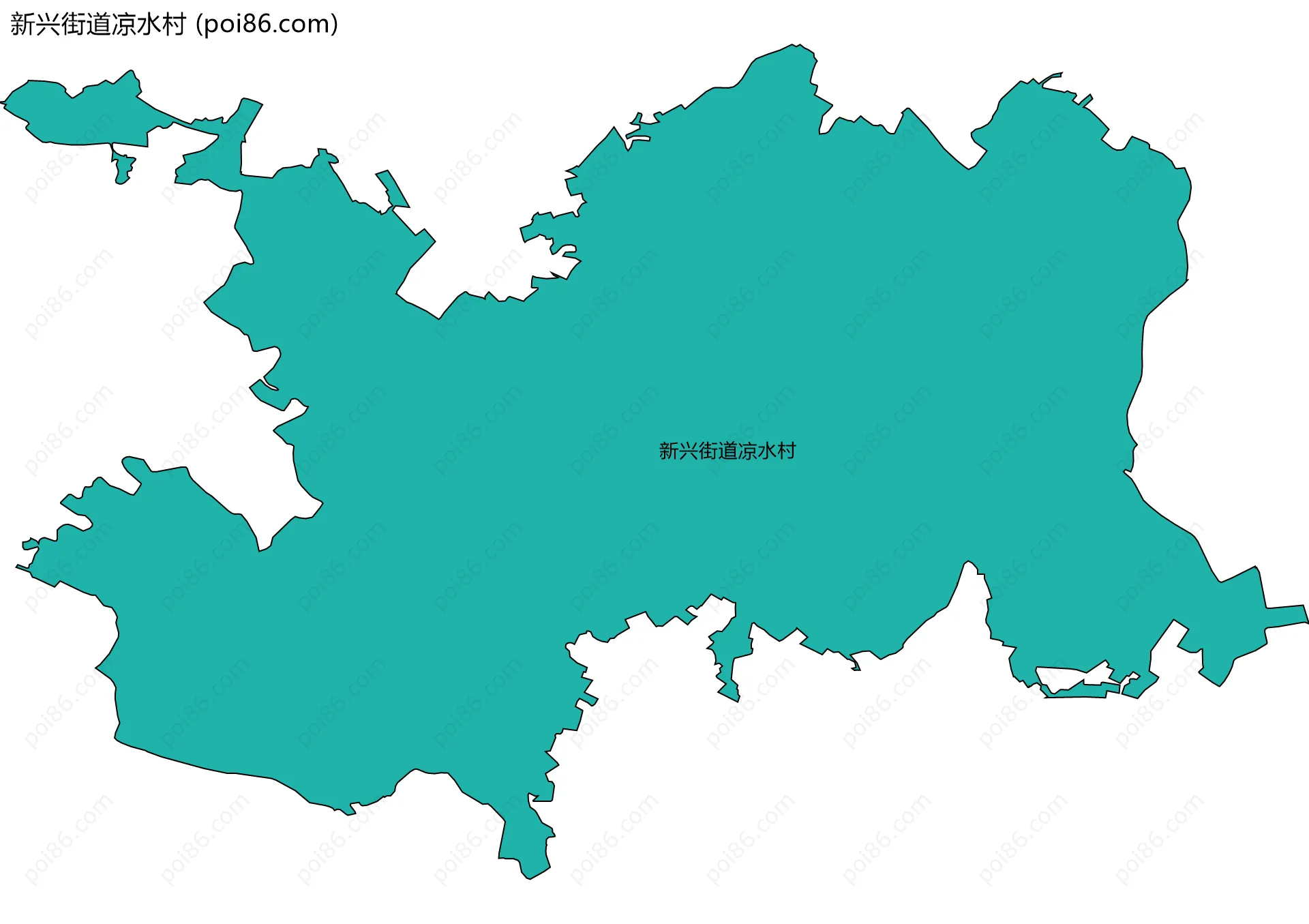 新兴街道凉水村边界地图
