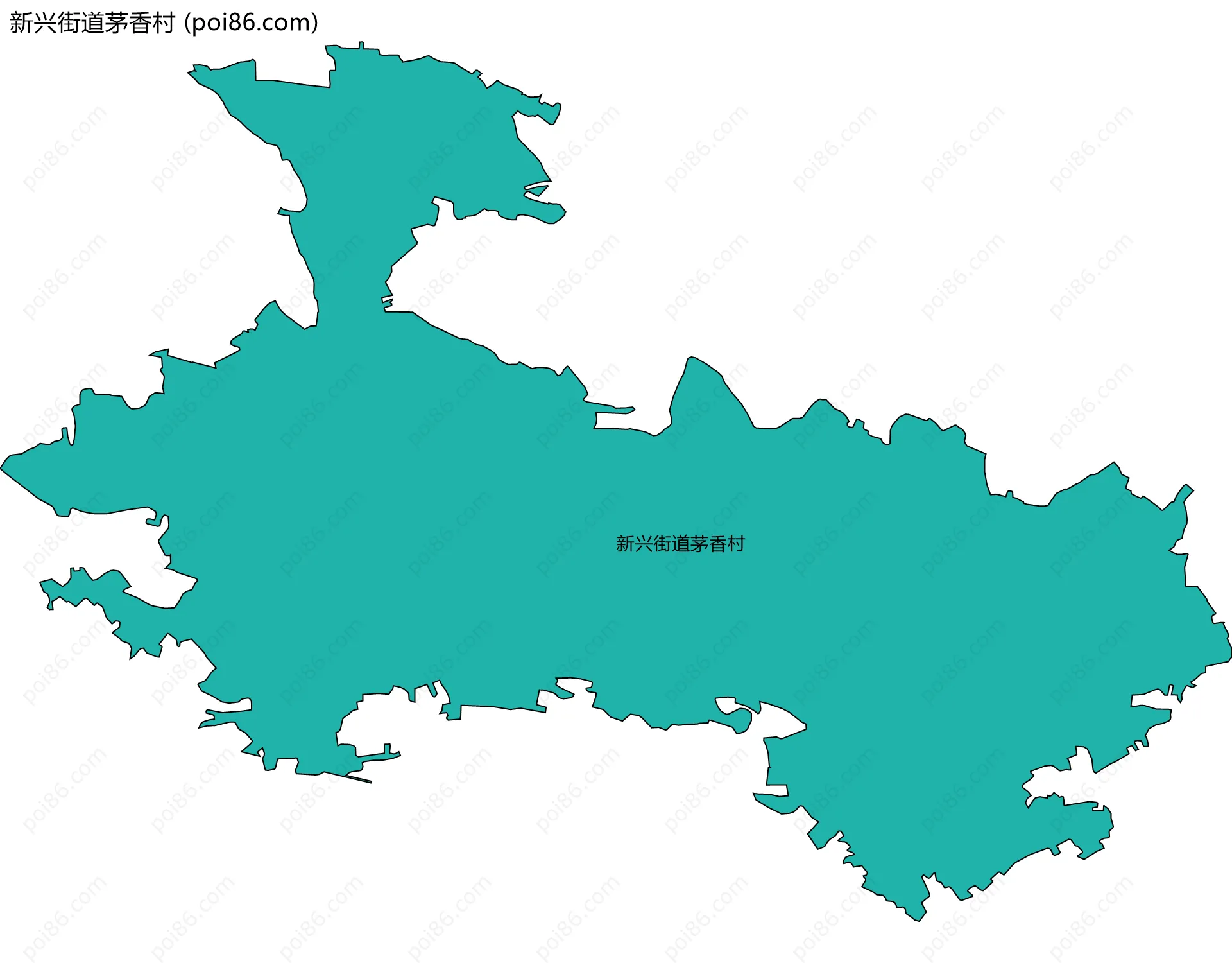 新兴街道茅香村边界地图