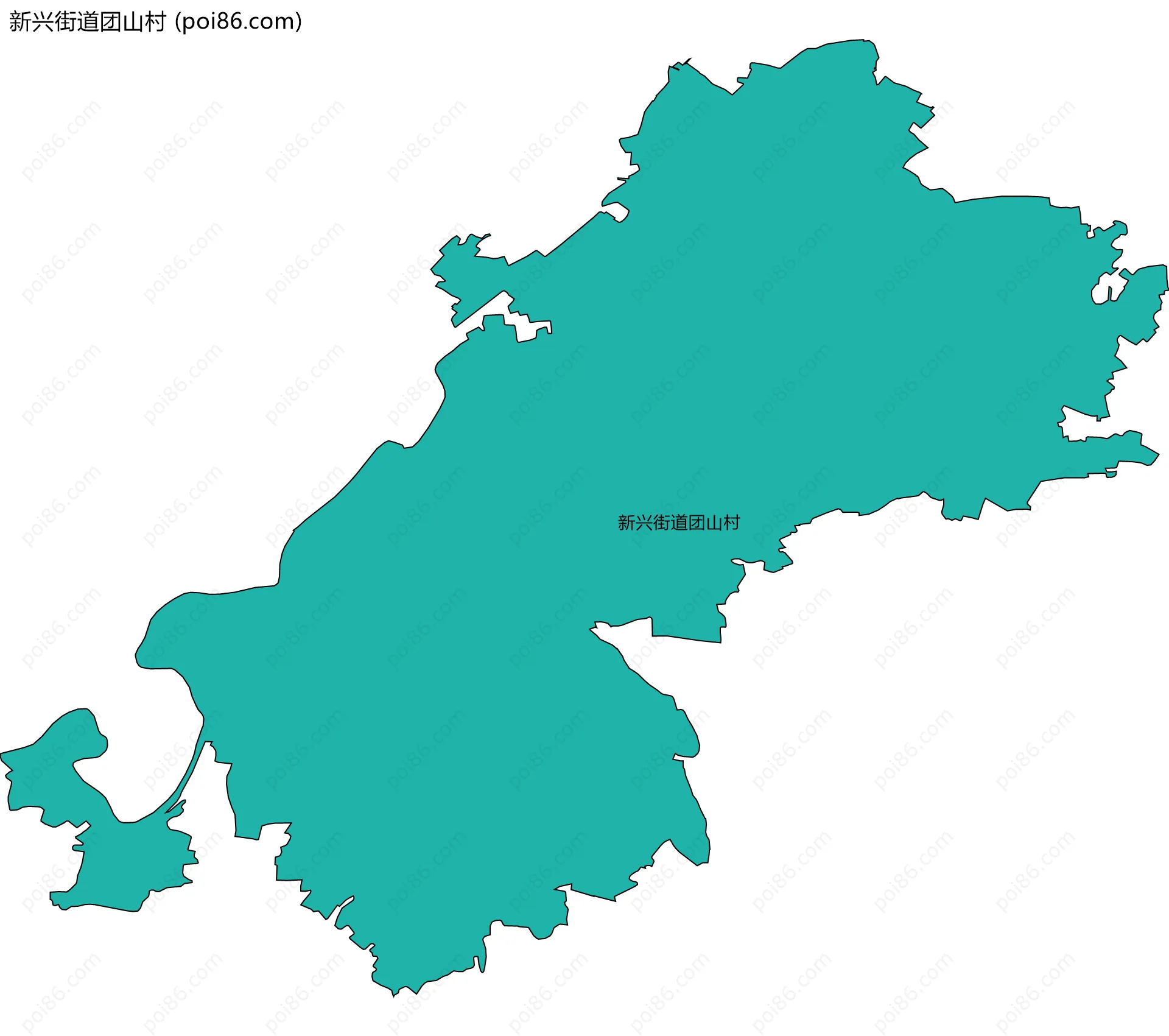 新兴街道团山村边界地图