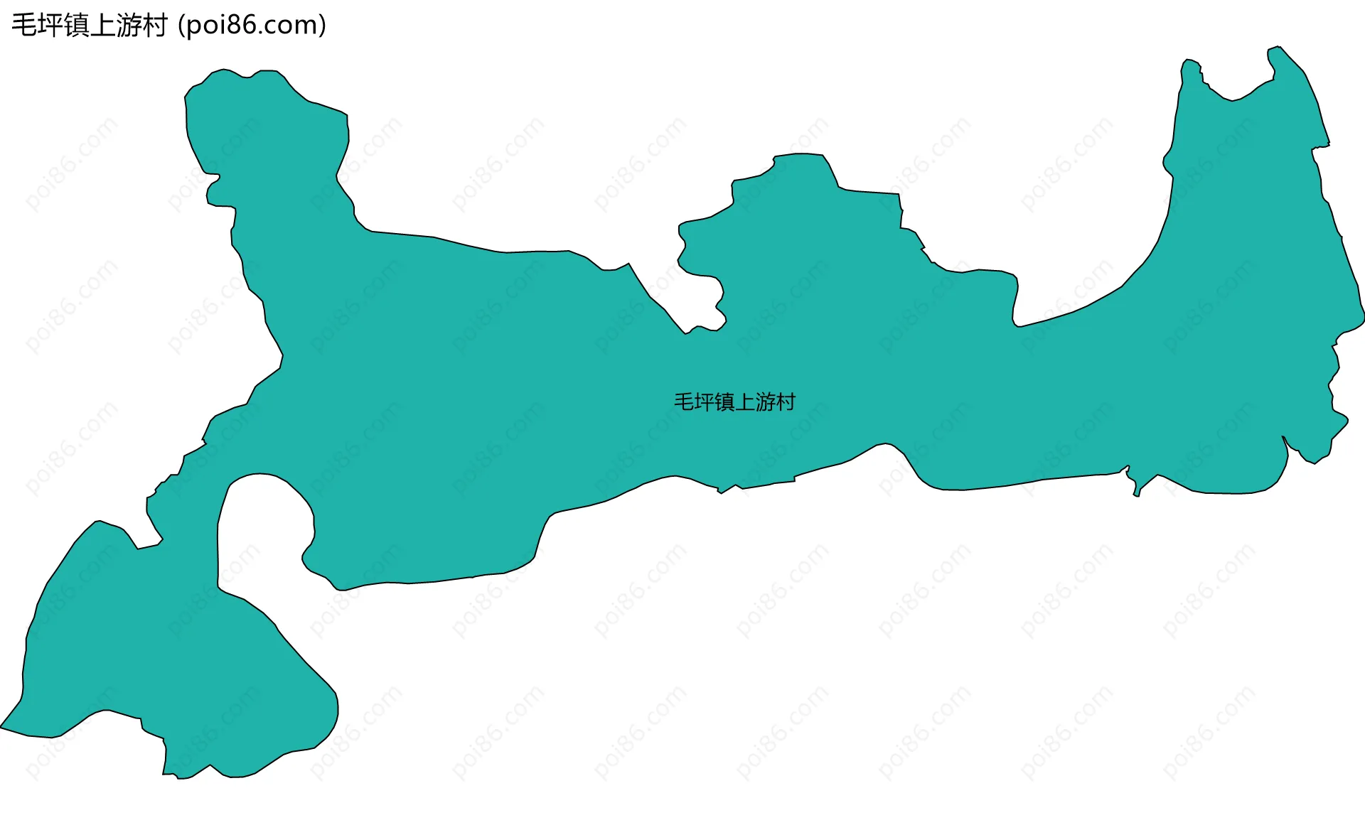 毛坪镇上游村边界地图