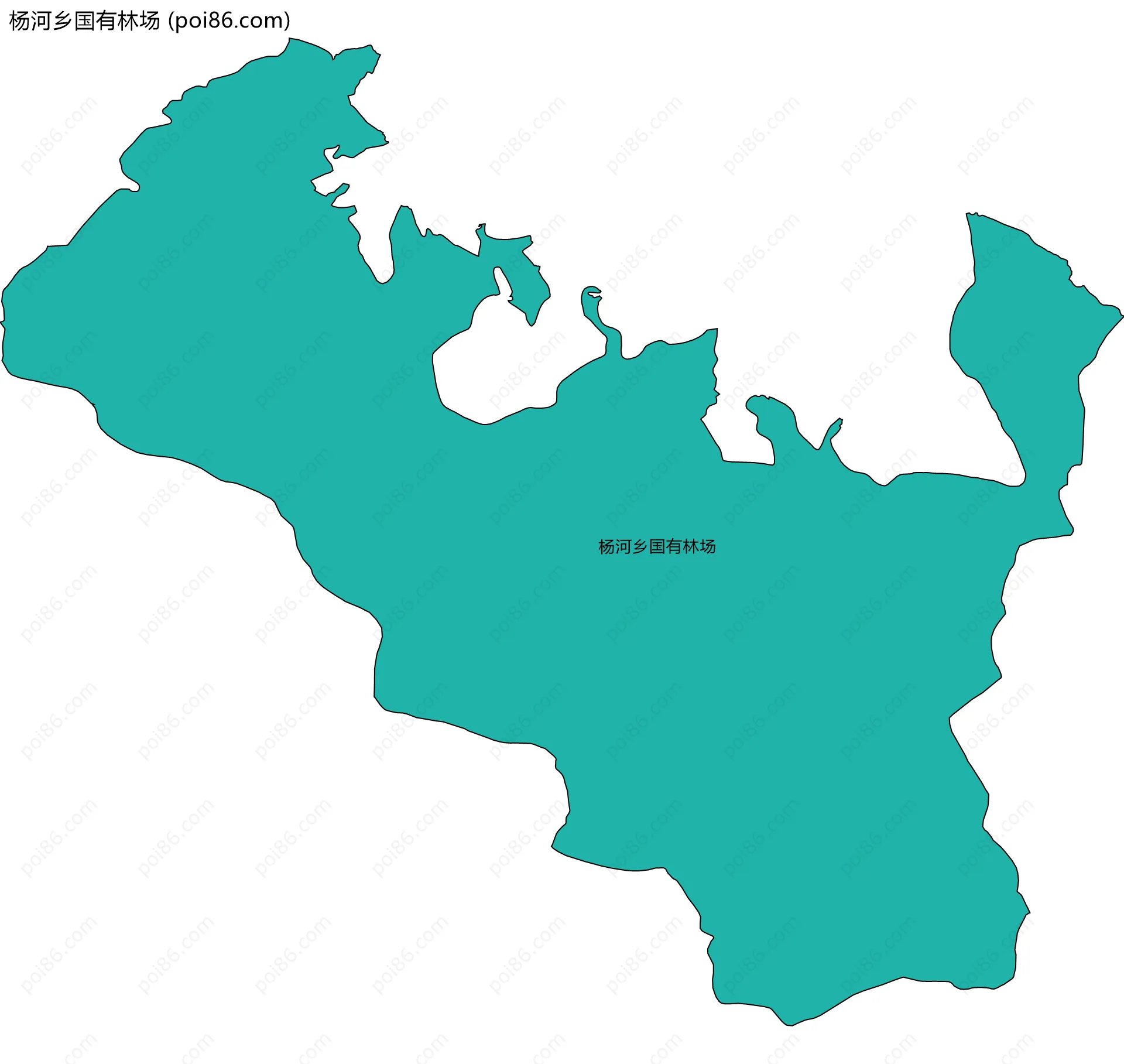 杨河乡国有林场边界地图
