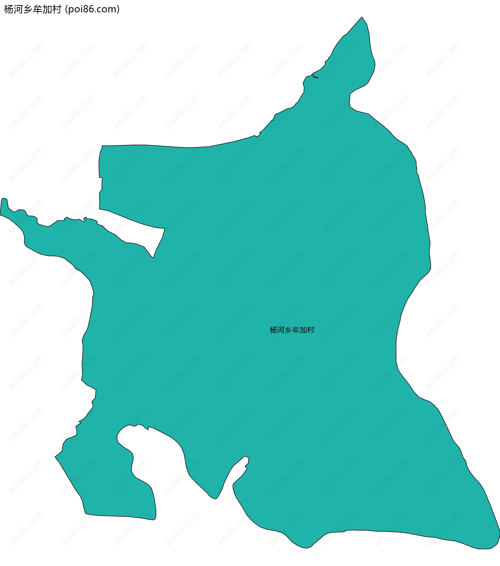杨河乡牟加村边界地图