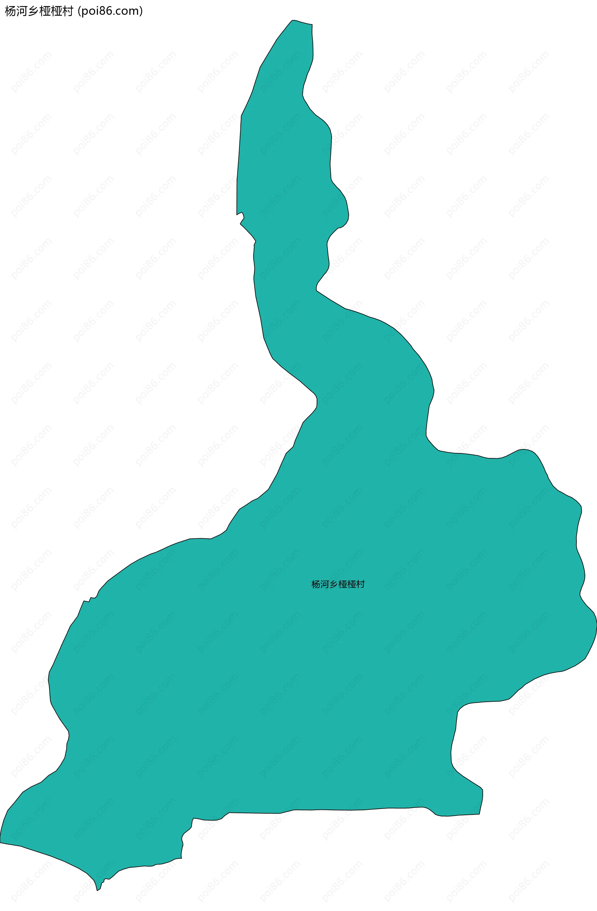 杨河乡桠桠村边界地图