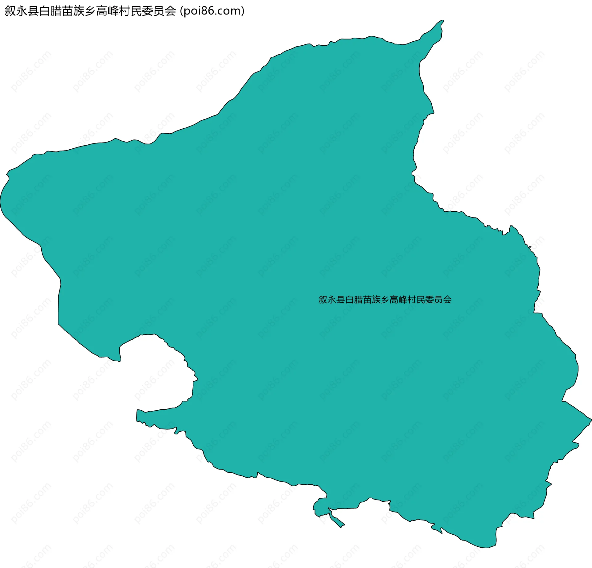 叙永县白腊苗族乡高峰村民委员会边界地图