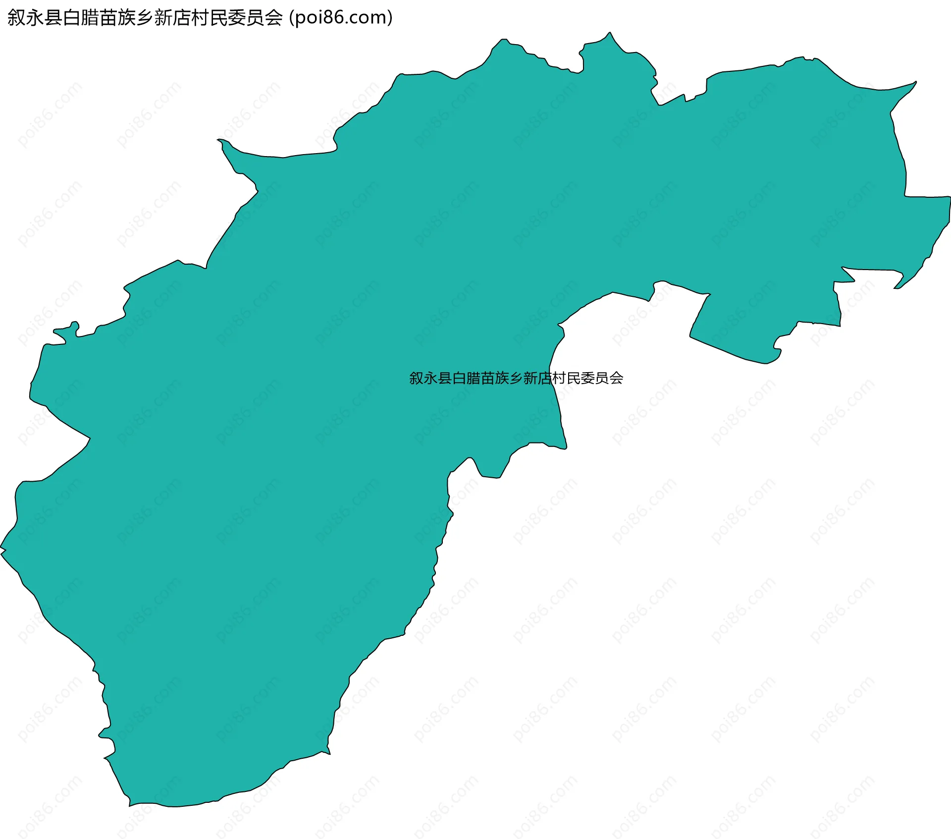 叙永县白腊苗族乡新店村民委员会边界地图