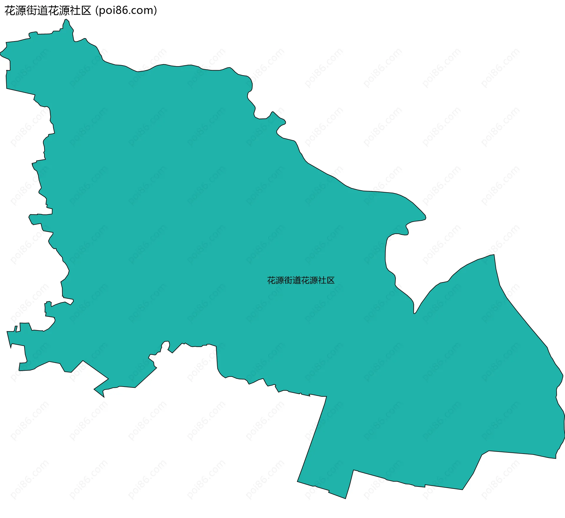 花源街道花源社区边界地图