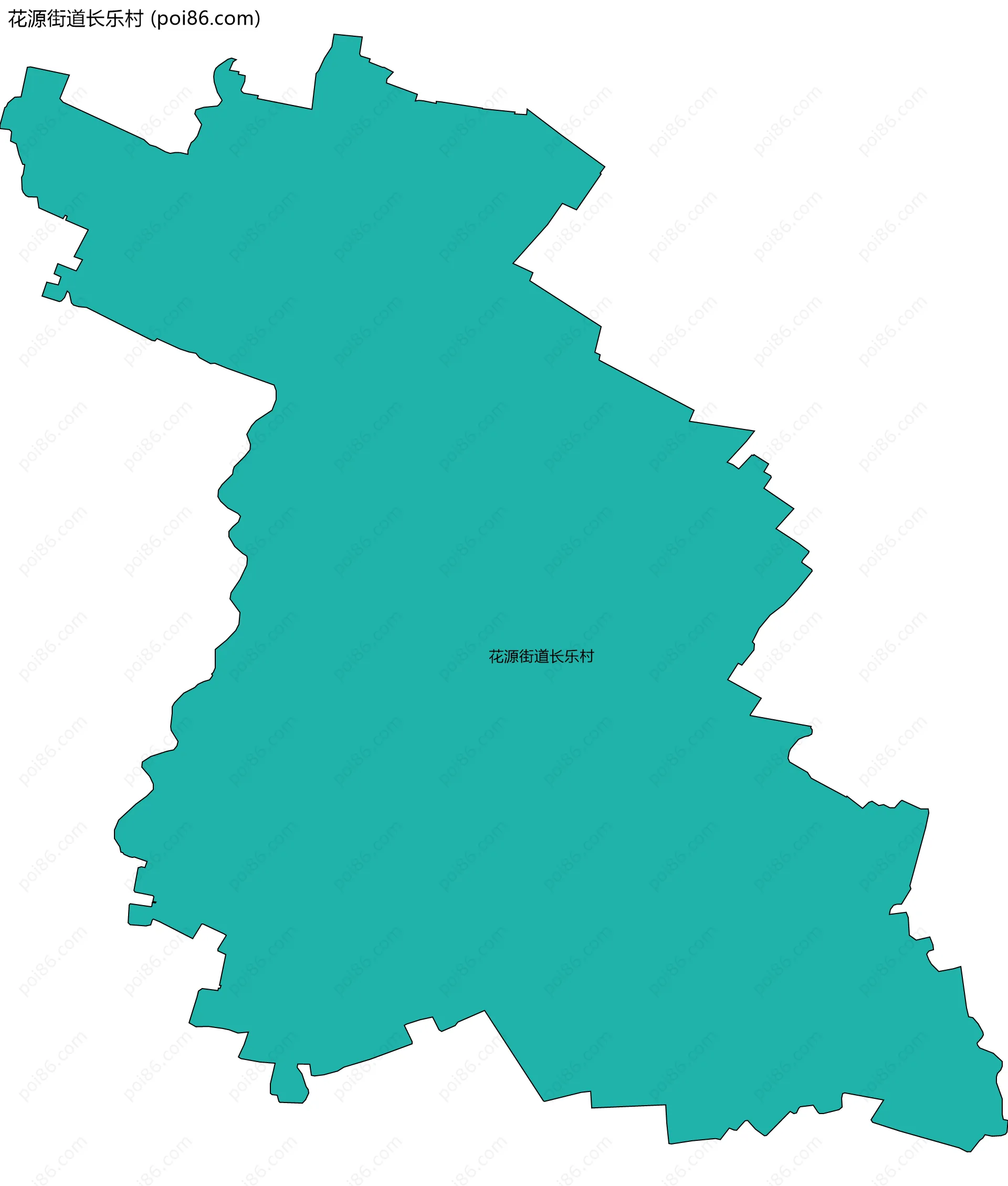 花源街道长乐村边界地图