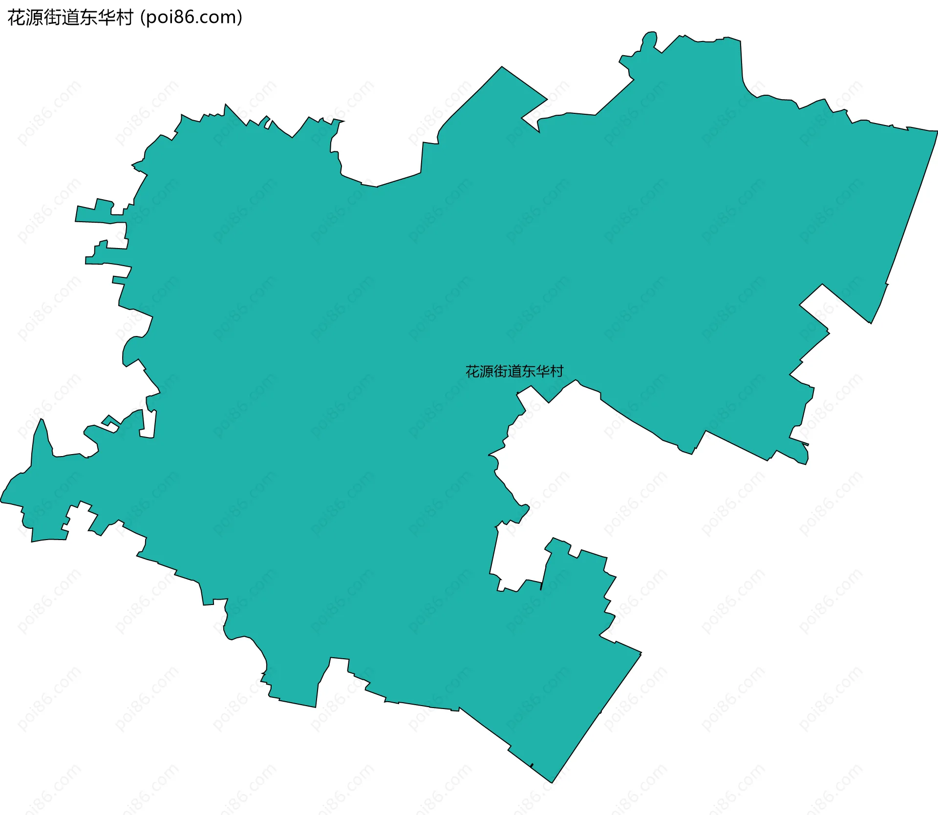 花源街道东华村边界地图