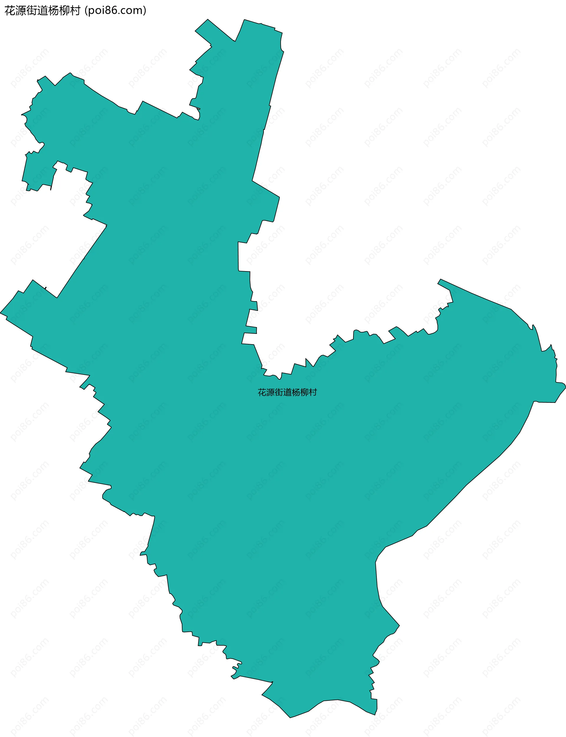 花源街道杨柳村边界地图