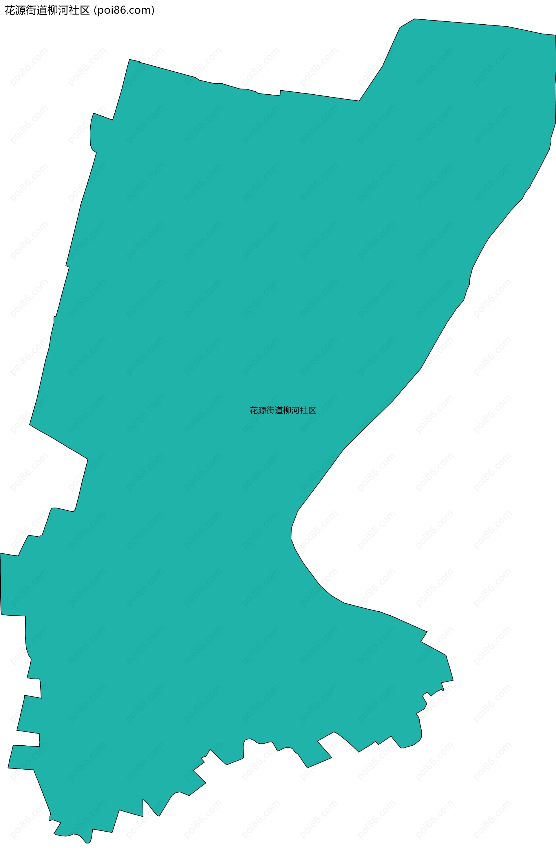 花源街道柳河社区边界地图