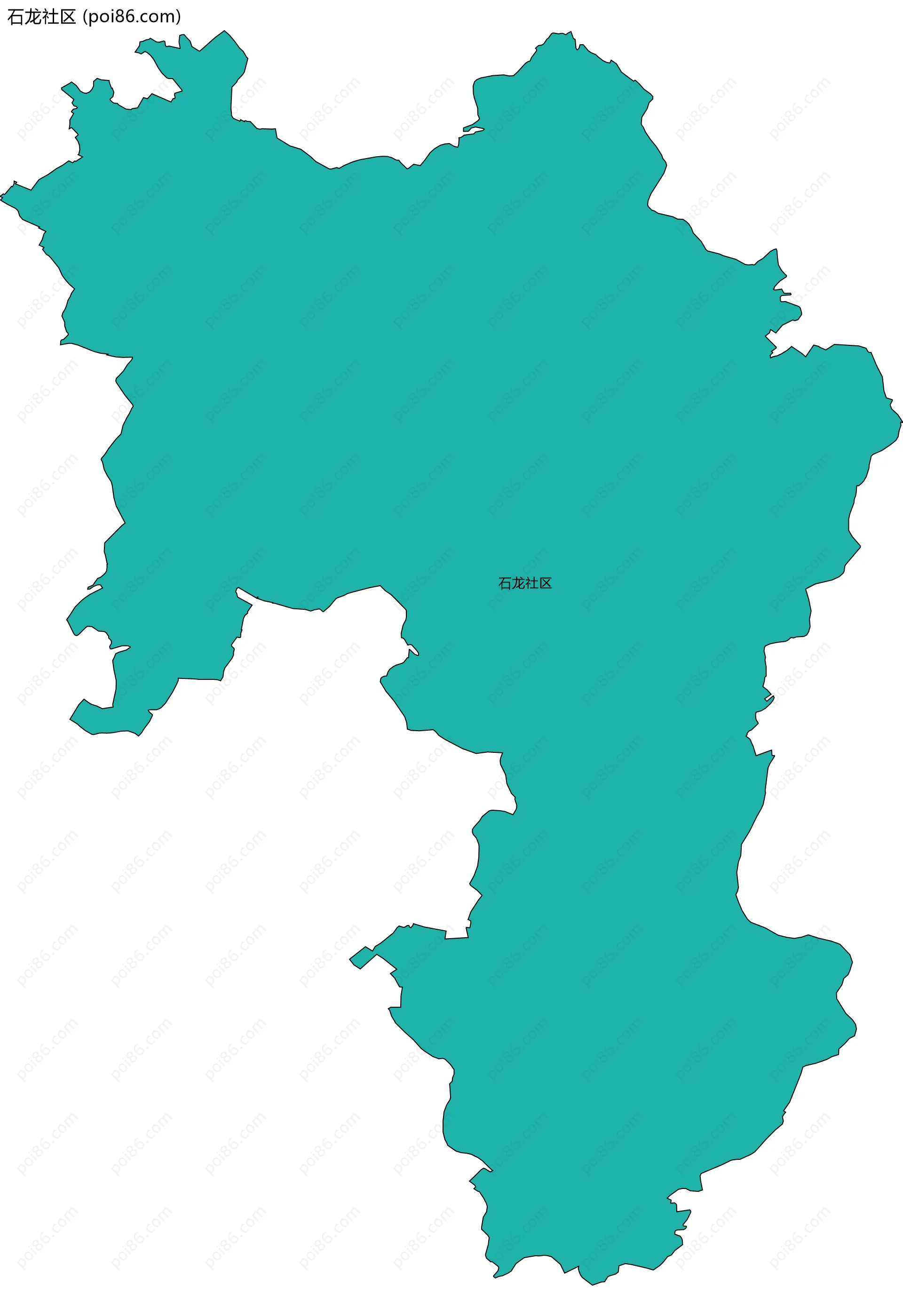 石龙社区边界地图