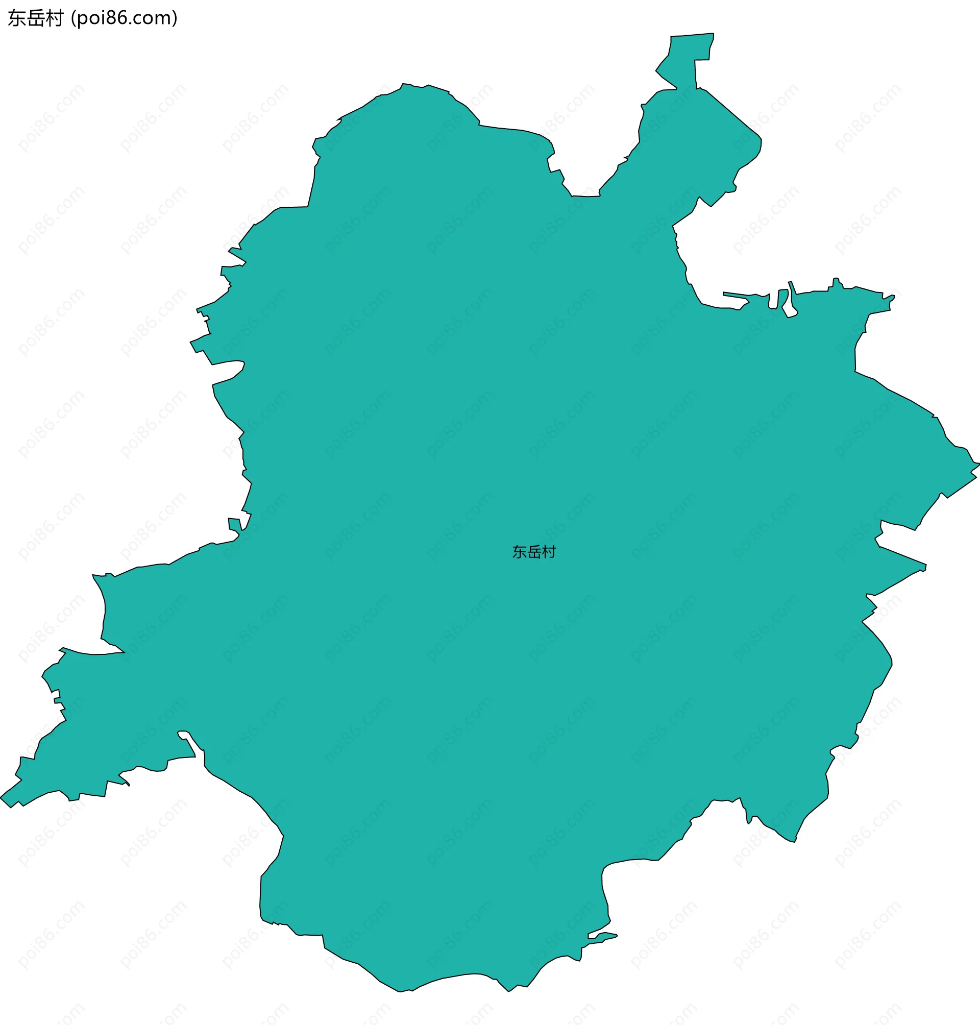 东岳村边界地图